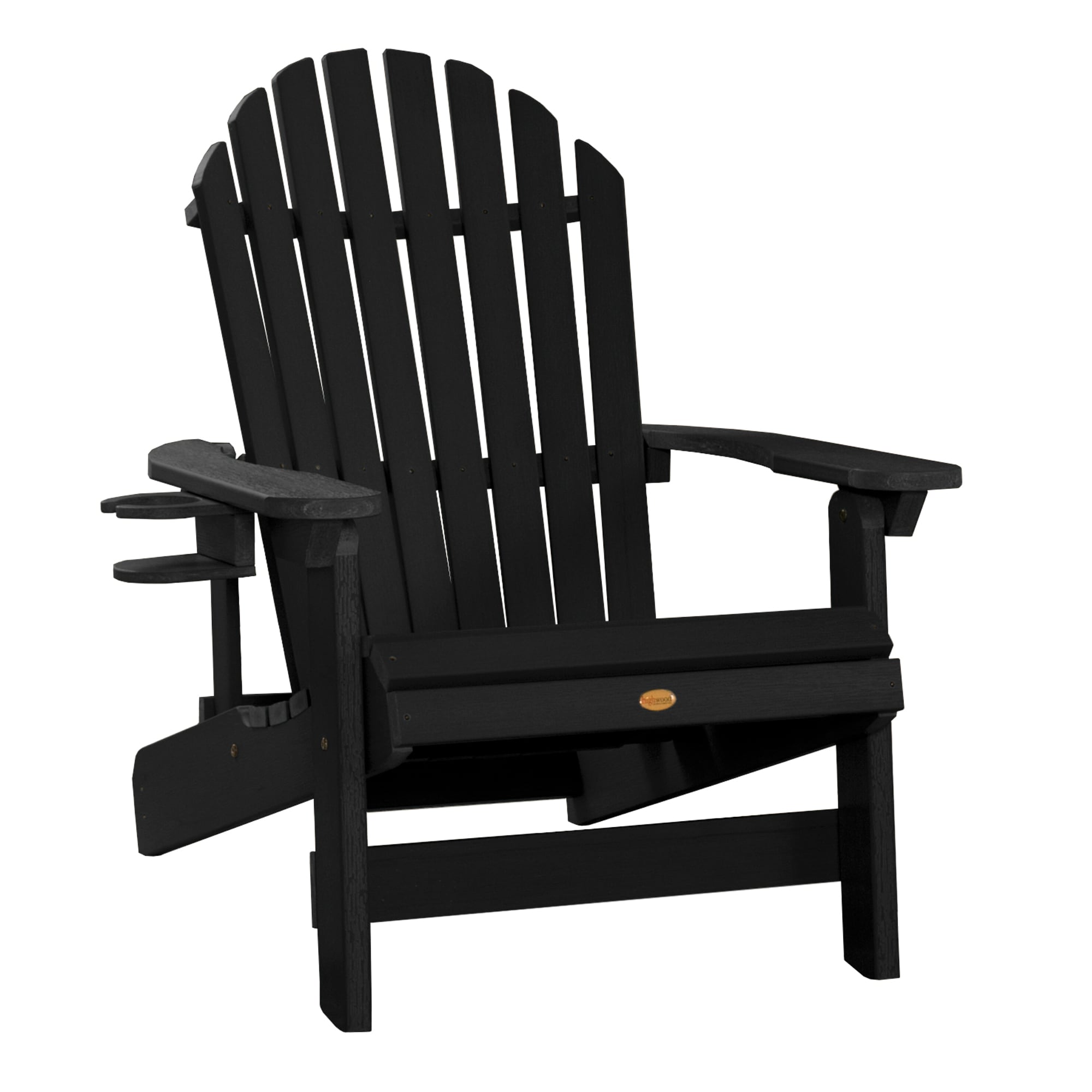 highwood The Adirondack Black Plastic Frame Stationary Adirondack