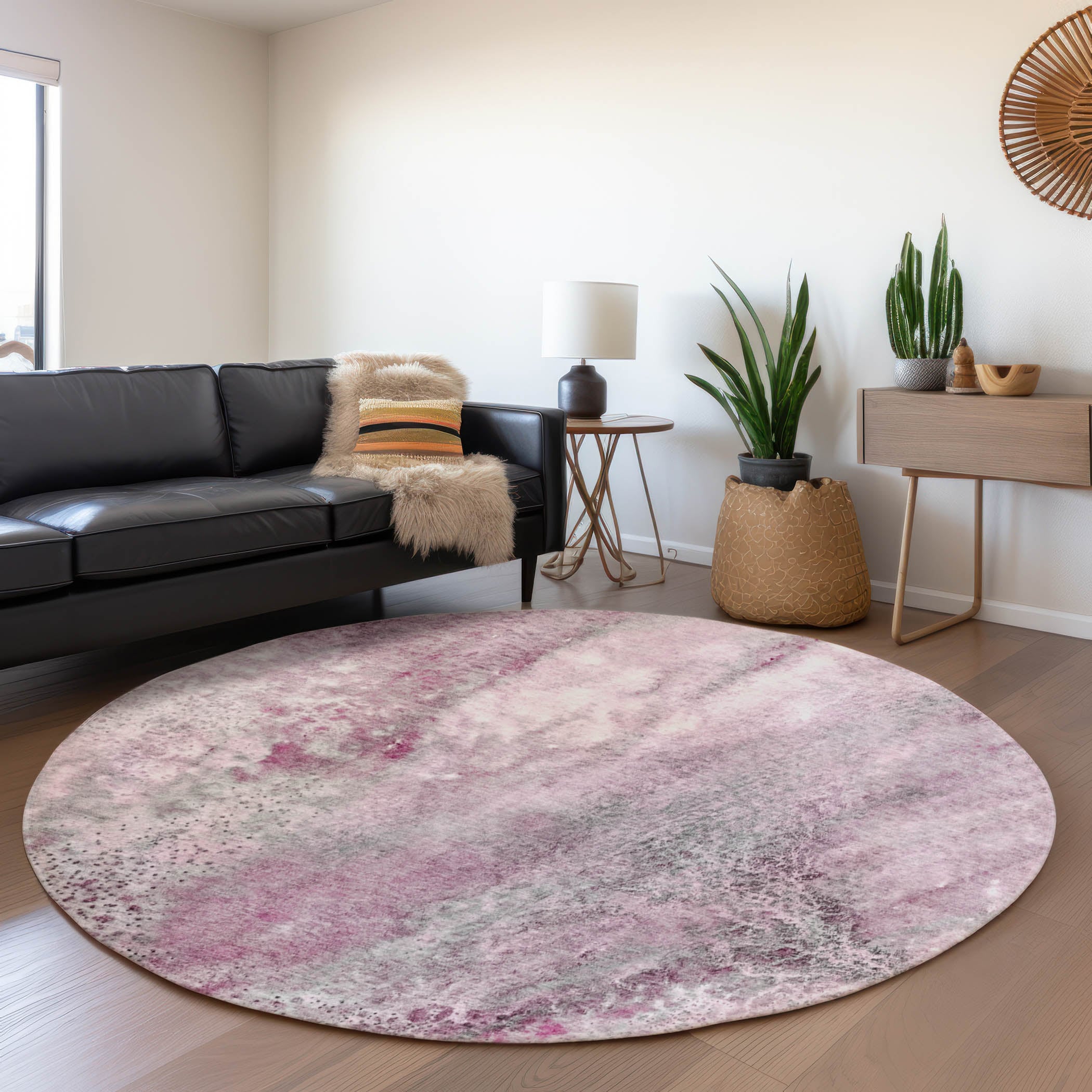 Addison Rugs AMF564PI8X10 Mayfield AMF564PI 8 x 10 (ft) Loomed Polyester Pink Rectangular Indoor Geometric Machine washable Area rug