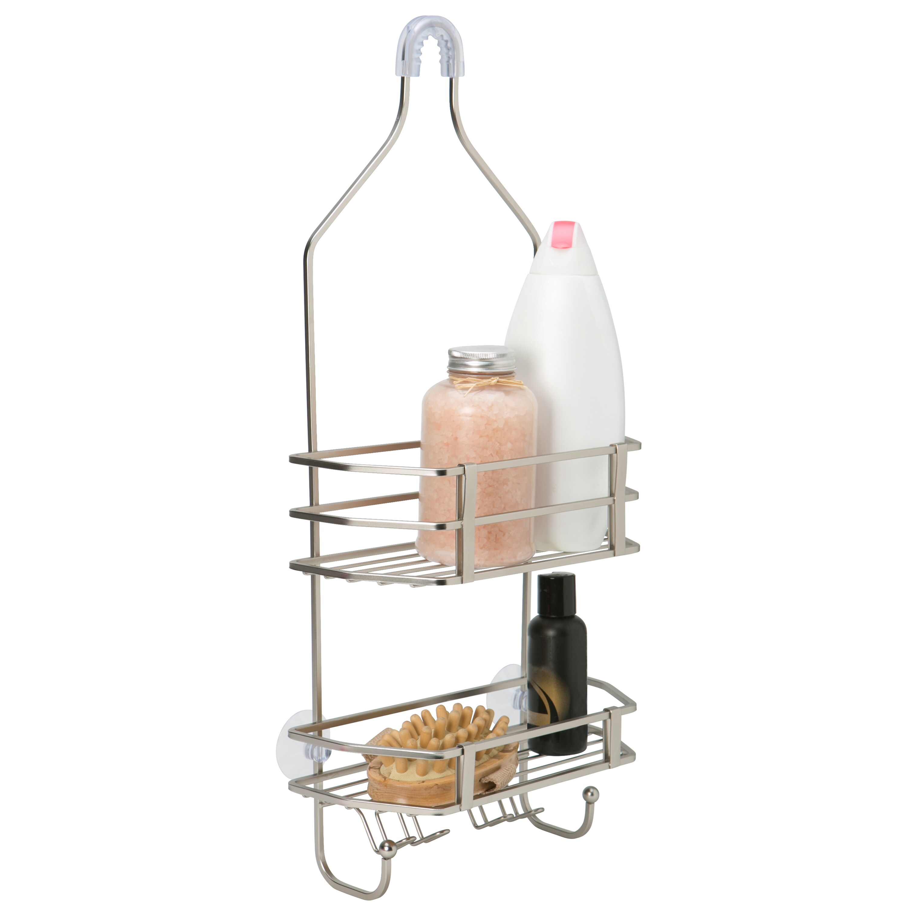 Bath Bliss Chrome Steel 2-Shelf Hanging Shower Caddy 21.1-in x