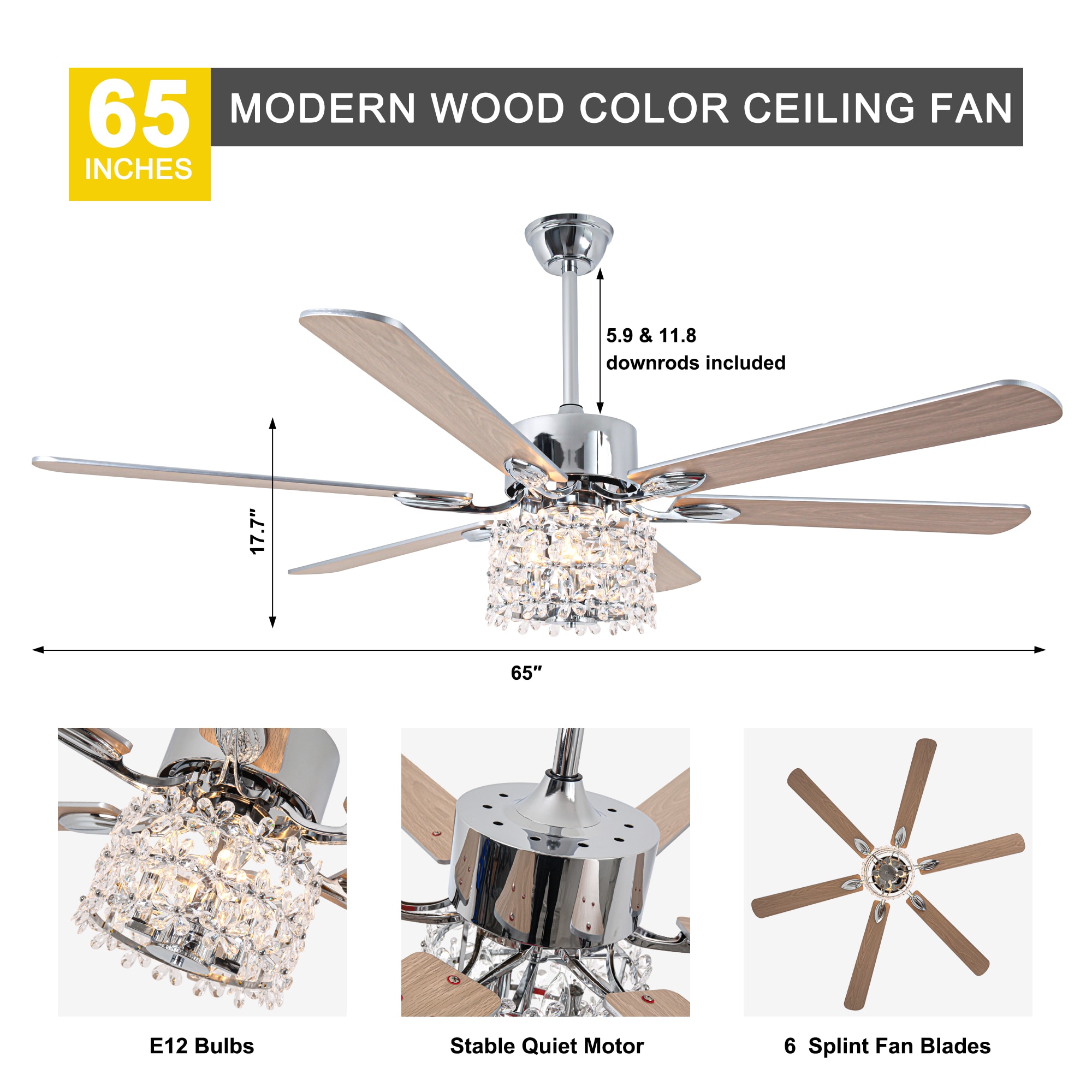 Oaks Decor DC6510OKEL-C Ceiling-Fans - View #3