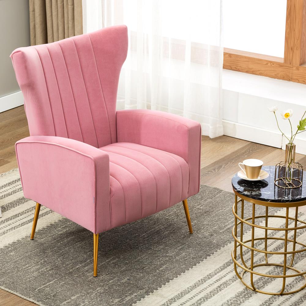 KINWELL CHAIR Vintage Pink Accent Chair at Lowes.com