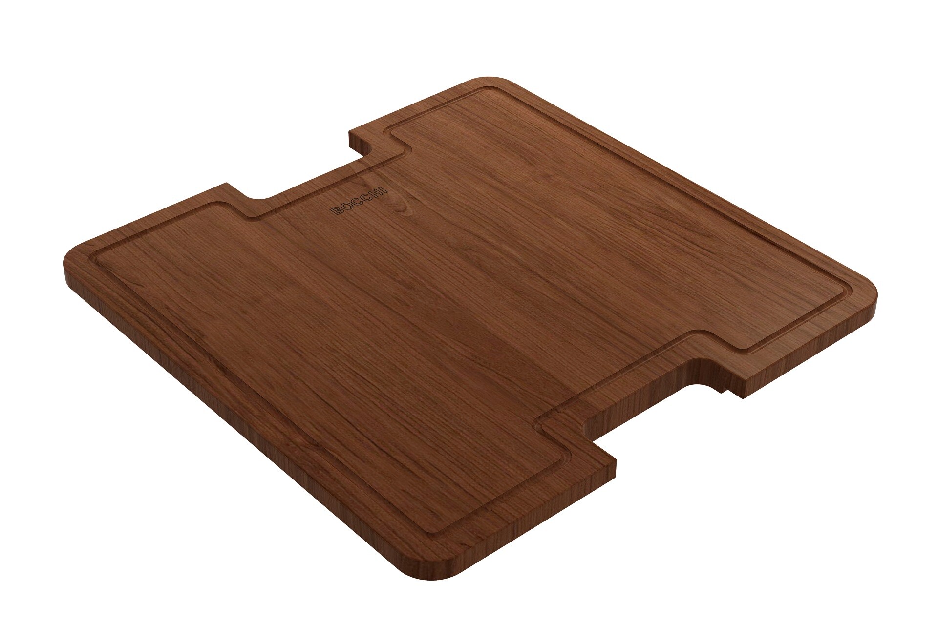 BOCCHI 2320 0003 16.25-in L x 16.25-in W Wood Cutting Board