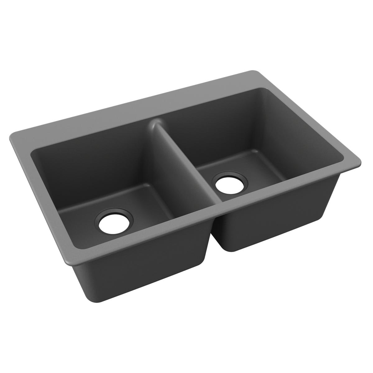 Elkay ELG3322GT0 Quartz Classic Drop-in 33-in x 26.78-in Quartz Double equal bowl Kitchen Sink