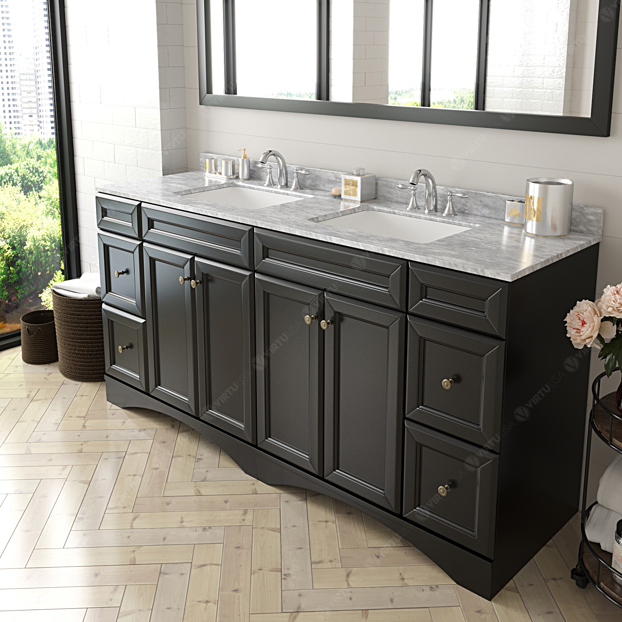 Virtu USA ED-25072-WMSQ-ES-NM Bath-Vanity-Combo - View #3