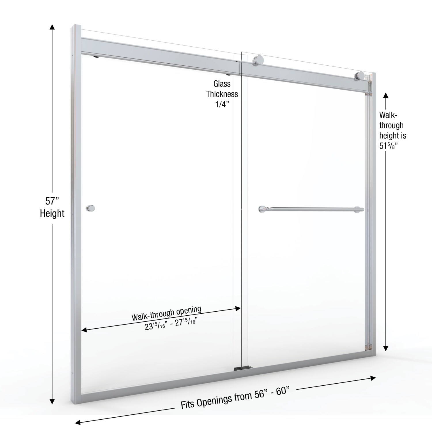 Basco RTLA05B6057CLSV Bathtub-Doors - View #7