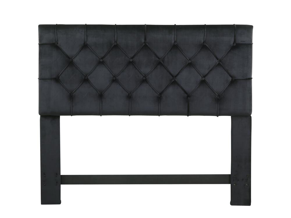 Chic Home Design FHB9028-LW Rivka Black Queen Velvet Upholstered Headboard