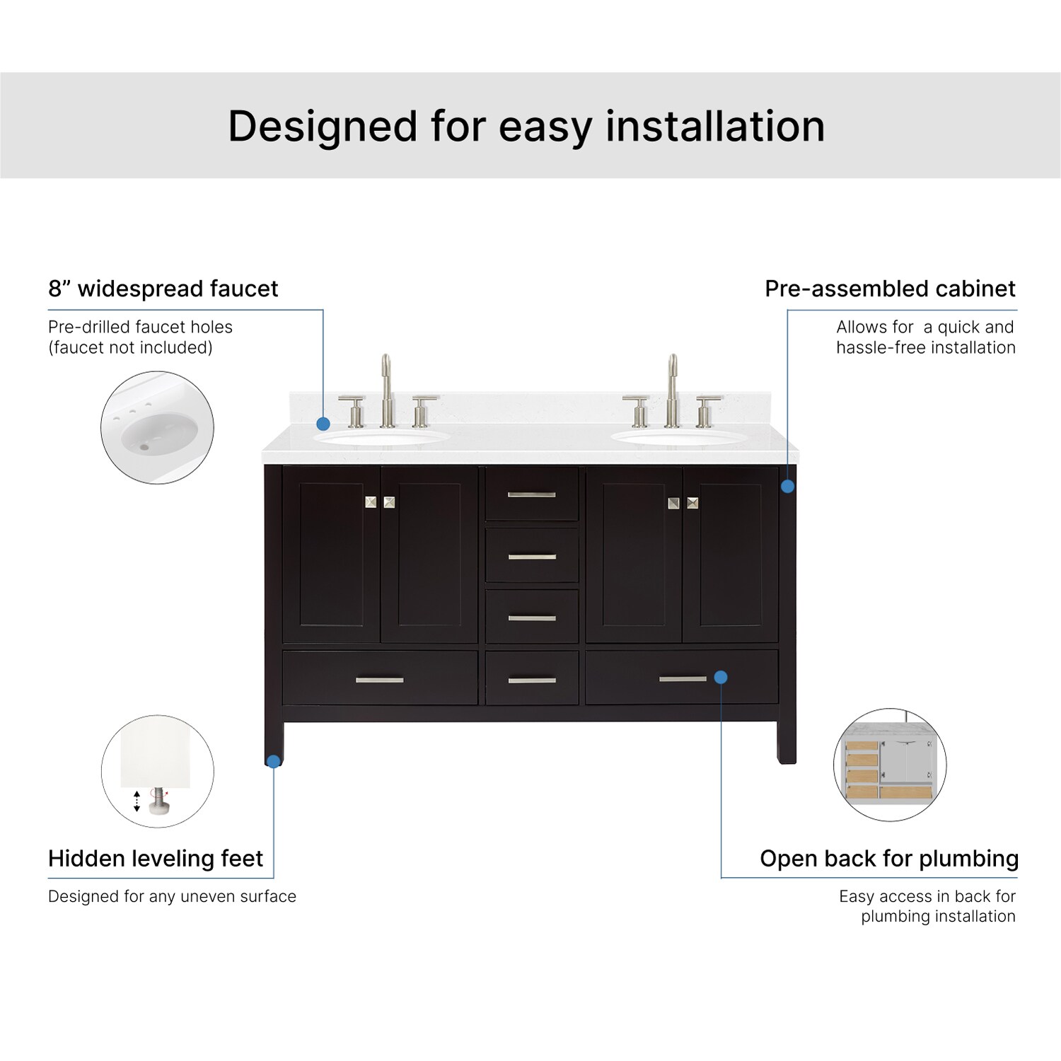 ARIEL A060DCQOVOESP Bath-Vanity-Combo - View #7