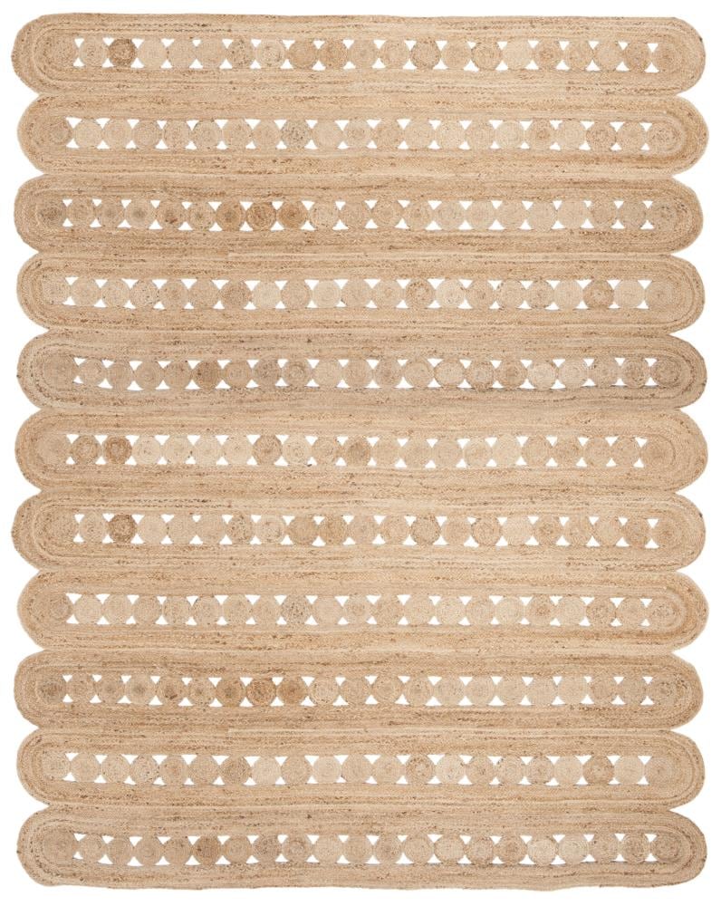 Safavieh NF365B-8 Natural Fiber Sannino 8 x 10 (ft) Jute Natural Rectangular Indoor Abstract Coastal Area rug