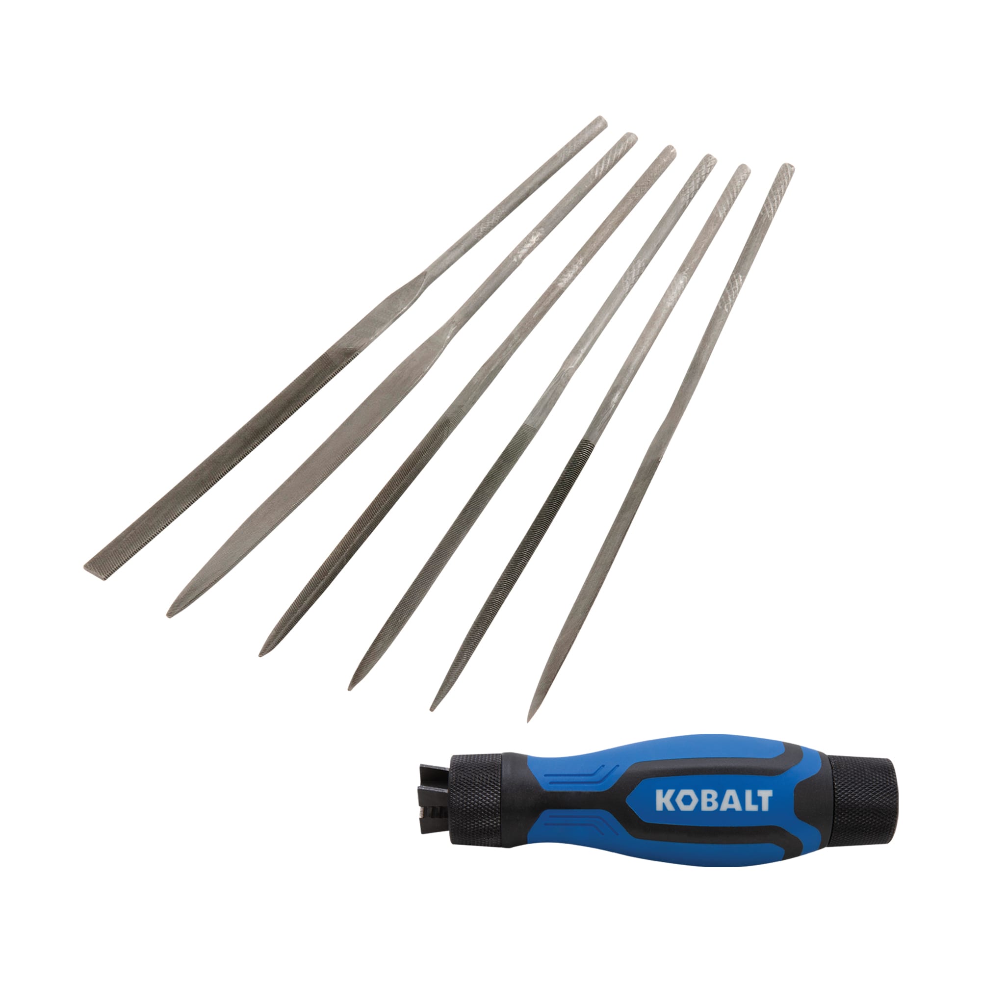 Kobalt 5.5-in. Single-cut Smooth File Set with File Handle File