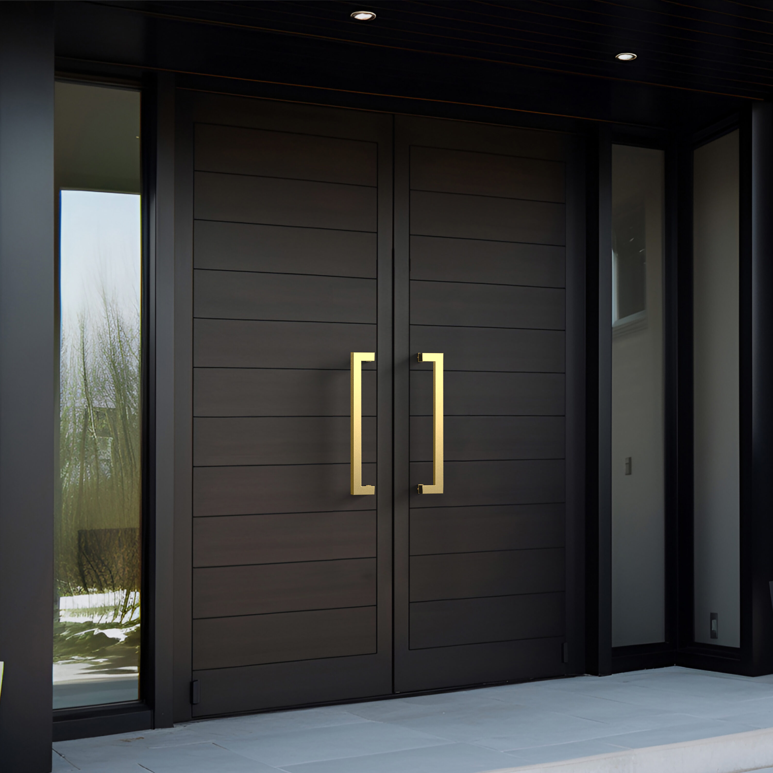 HYDROWARE HYD-0068 Pull Door Handle Bars 24 in Brushed Gold Interior/Exterior Bed/Bath Combined Door Handle