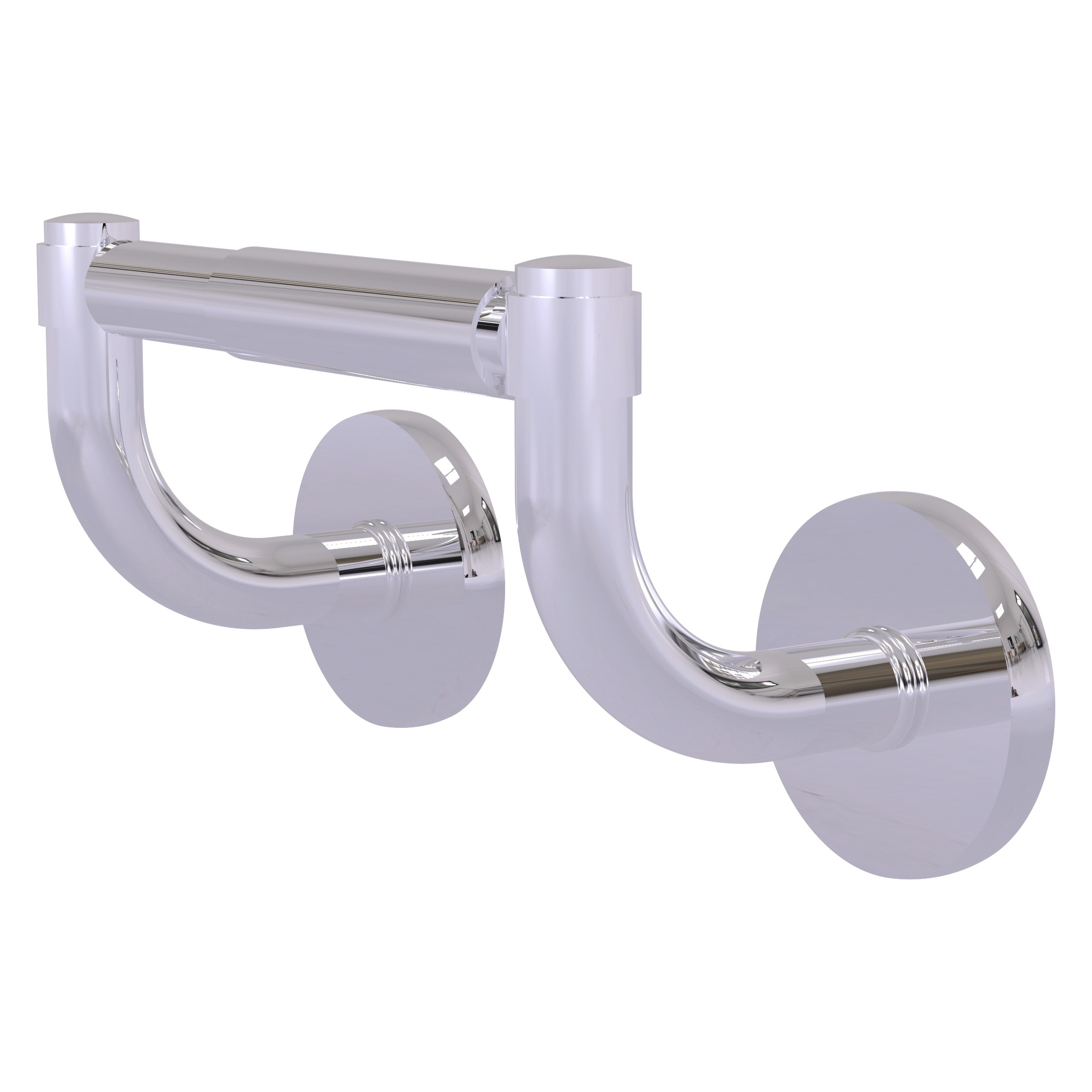 Allied Brass RM-24-PC Remi Polished Chrome Wall mount Double post Toilet Paper Holder 1 -Rolls with Storage