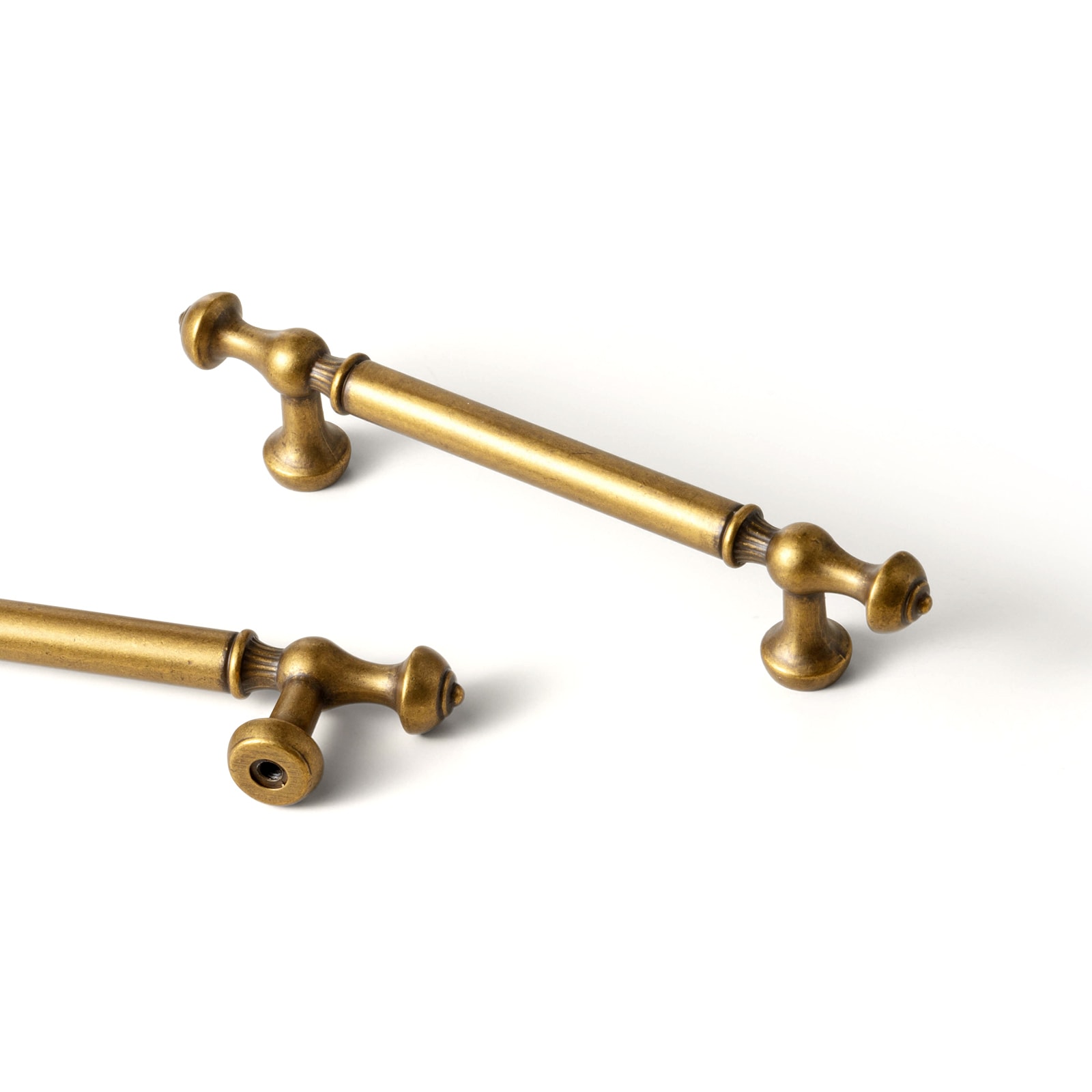 Miaokesen Antique Brass Bar Drawer Pulls 6-Pack in Various Sizes