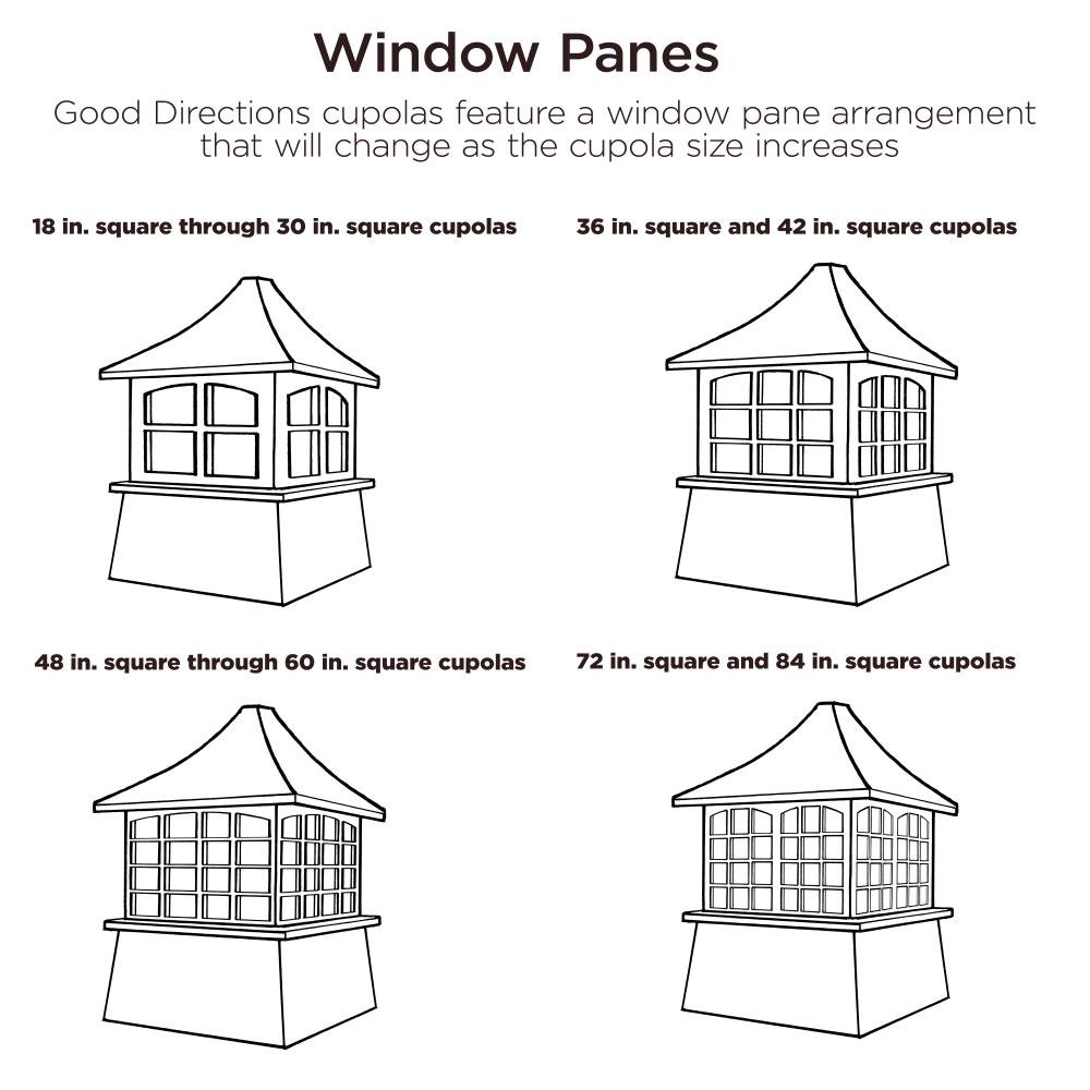Good Directions 30 x 49 Greenwich Vinyl Cupola with Copper Roof