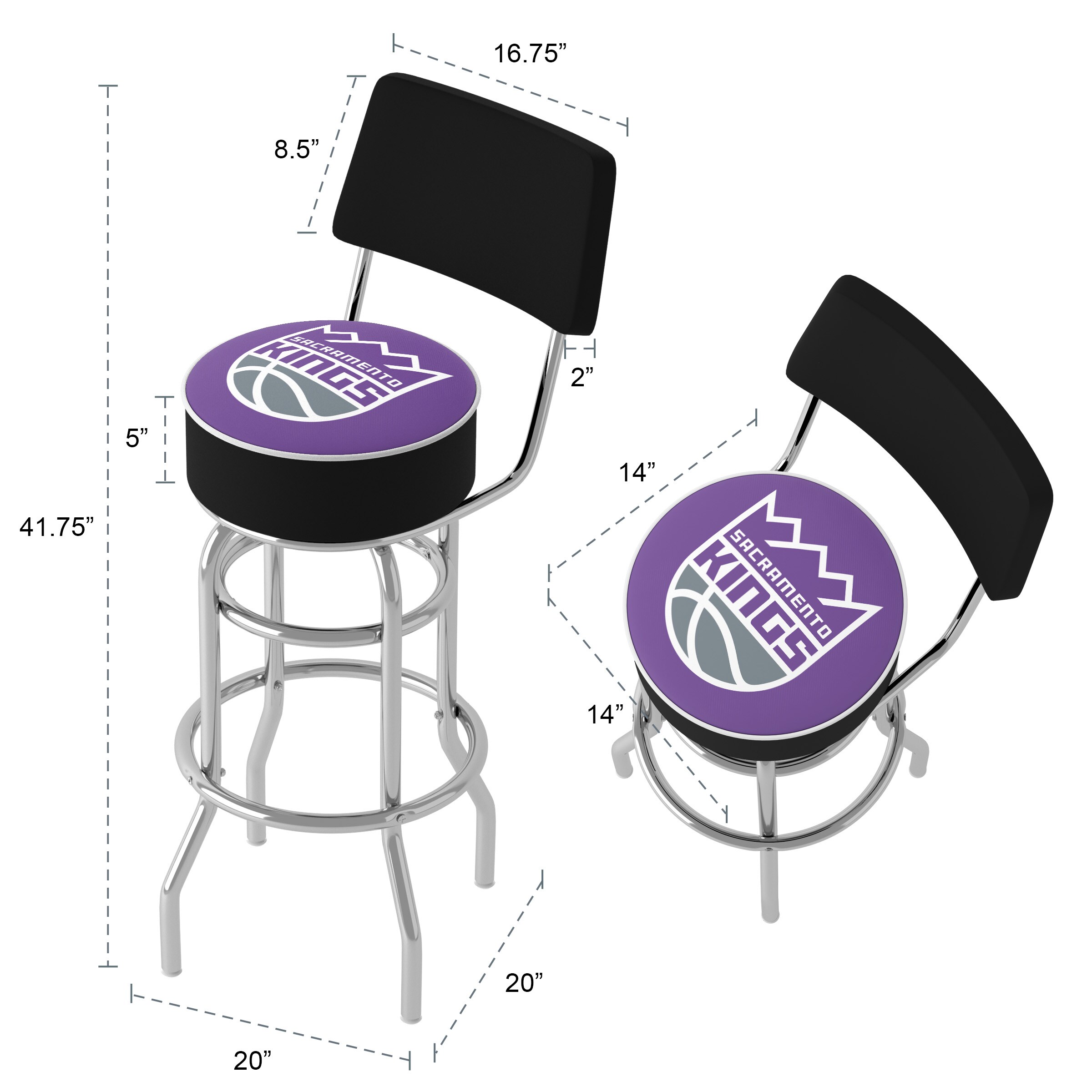 Trademark Gameroom NBA1100-SK-TWN stools - View #6