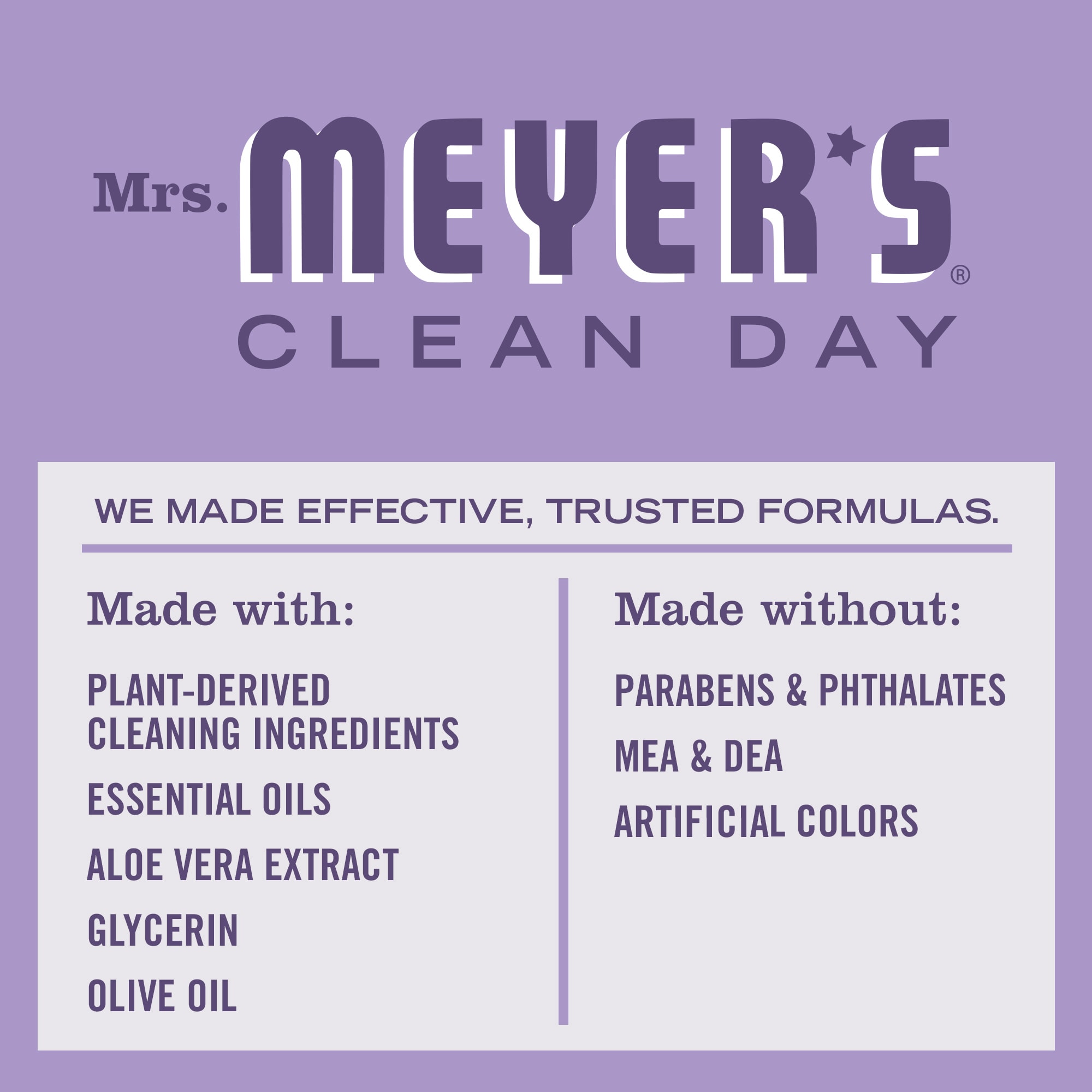 Mrs Meyers Clean Day Liquid Hand Soap Lilac 12 5 In The Hand Soap