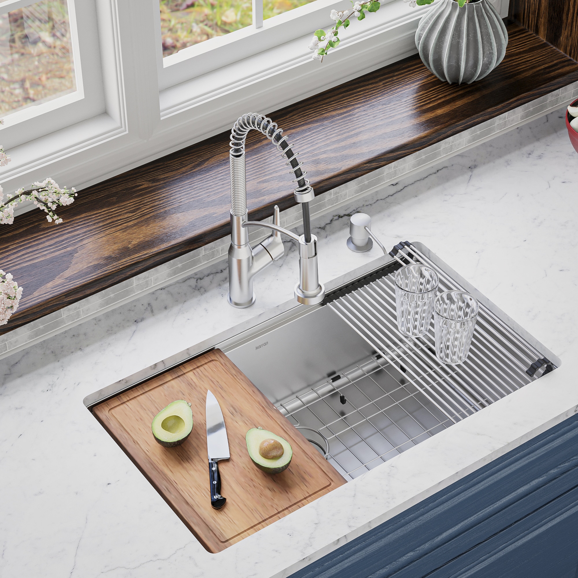 Karran WS-37-PK1 Kitchen-Sinks - View #2