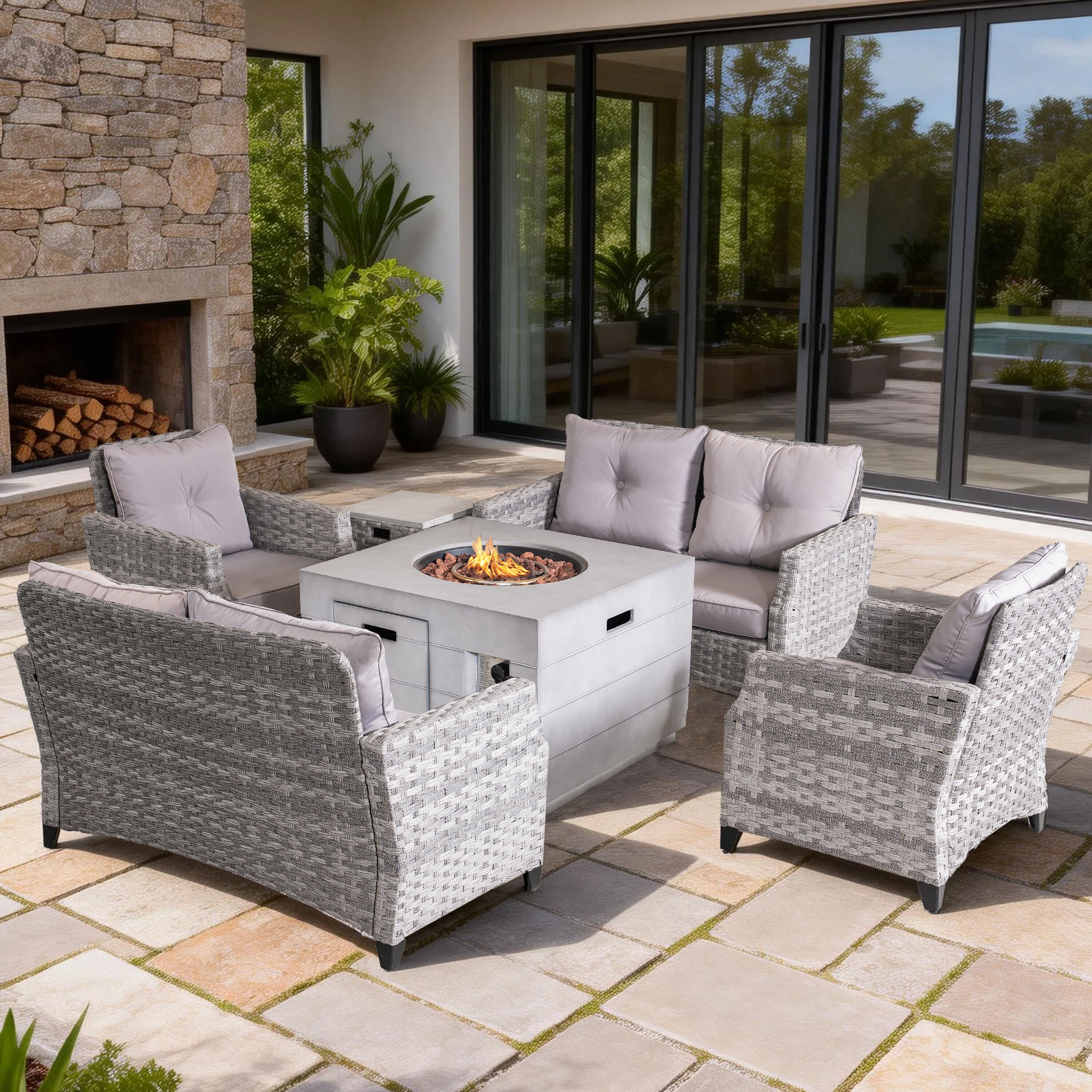 Direct Wicker DWS-18LS2ST&2140 Patio-Conversation-Sets - View #3