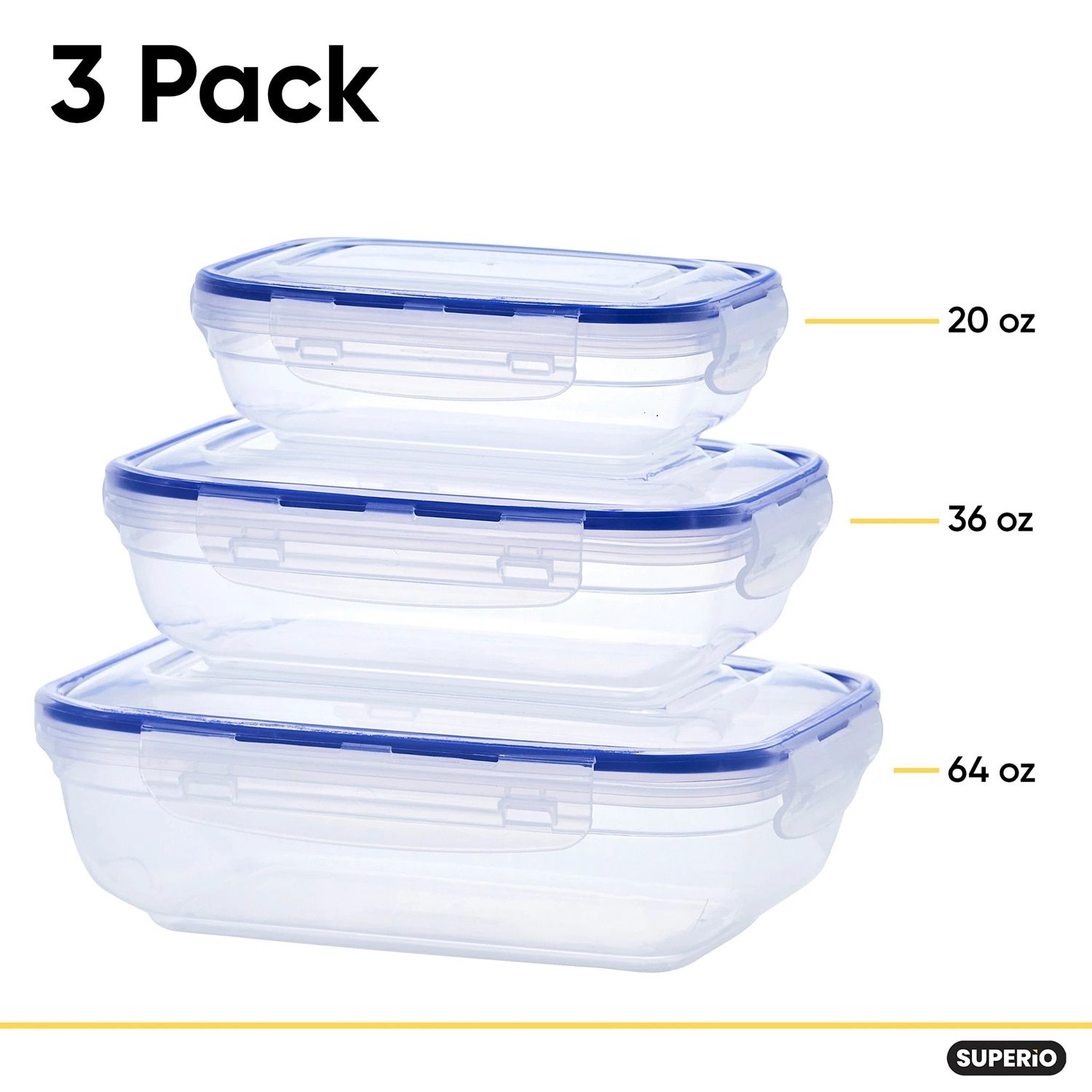 Lasting Freshness 19 Piece Vacuum Seal Food Storage Container Set, Rectangle