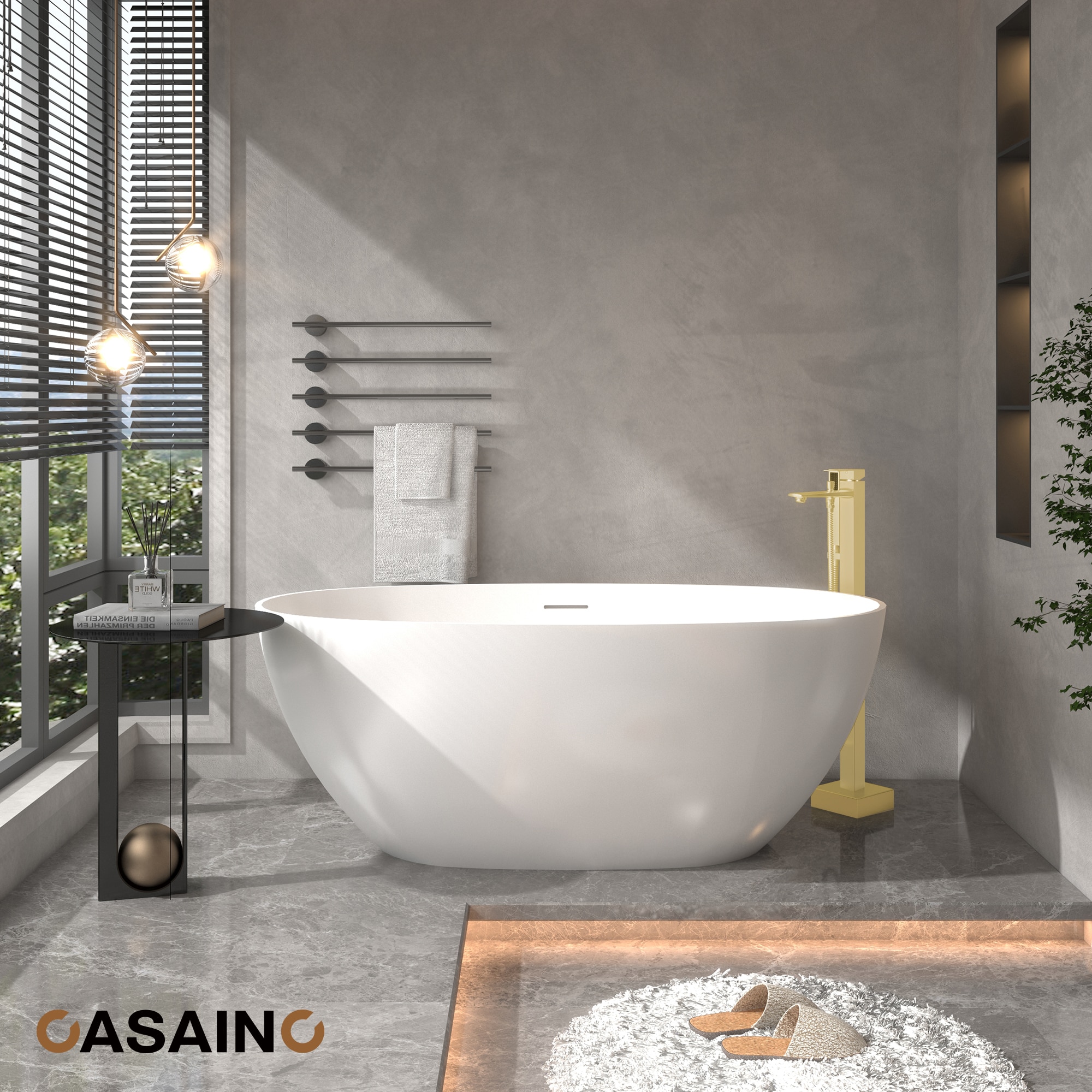 CASAINC WE-SS28MB Roman-Tub-Faucets - View #3
