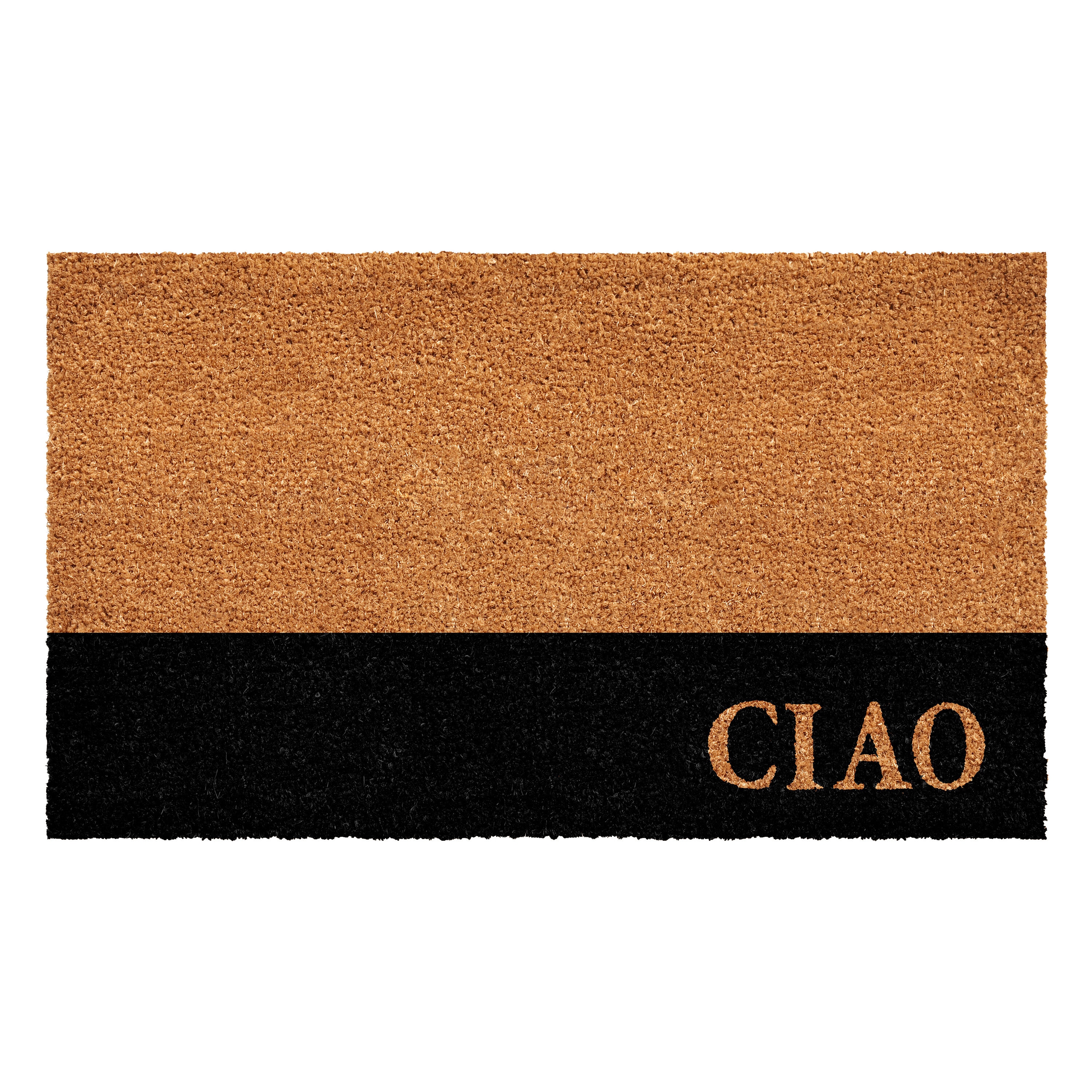 Callowaymills 108982448 2-ft x 4-ft Black, Natural Coir/Vinyl Rectangular Indoor or outdoor Decorative Door mat