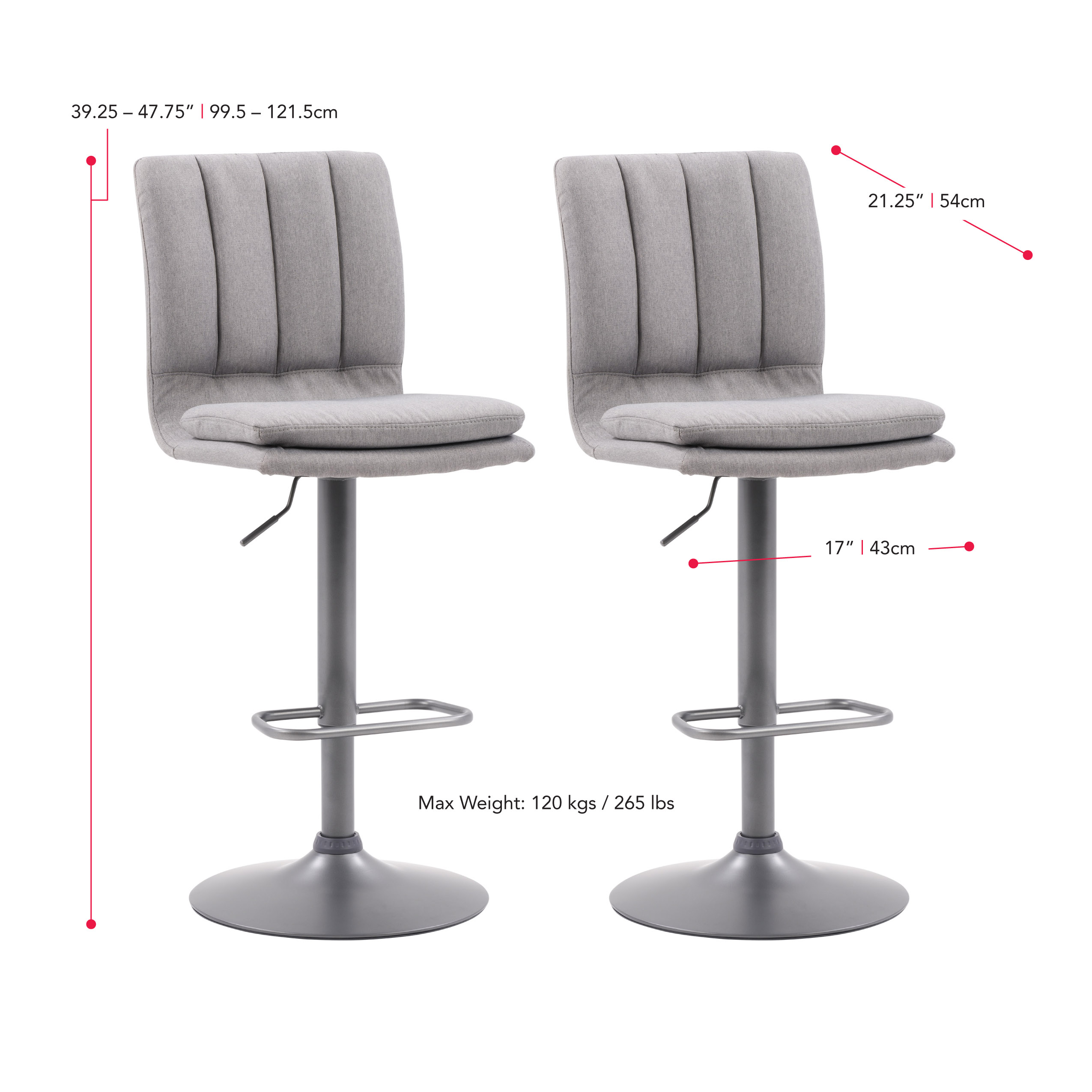 CorLiving DPU-871-B stools - View #4