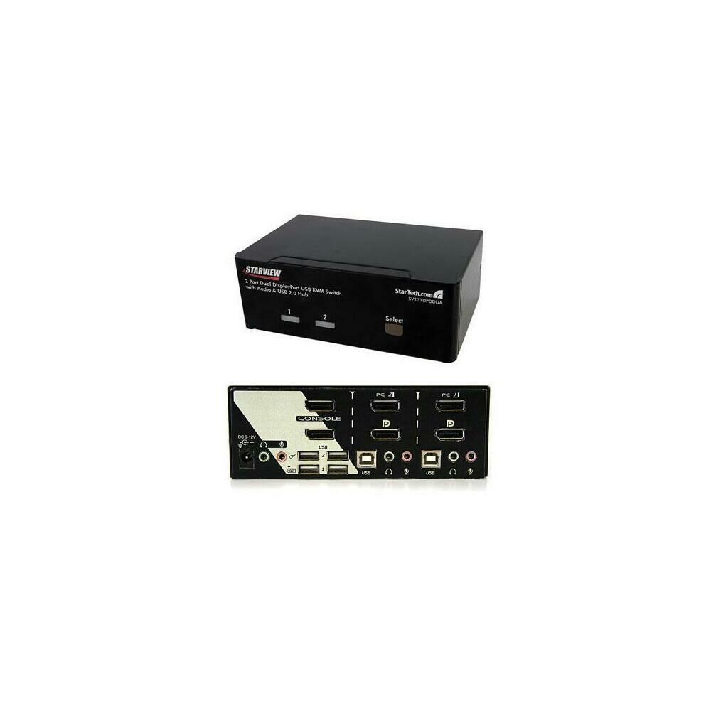 StarTech DHSV231DPDDUA  SV231DPDDUA 2-Port DisplayPort KVM Switch