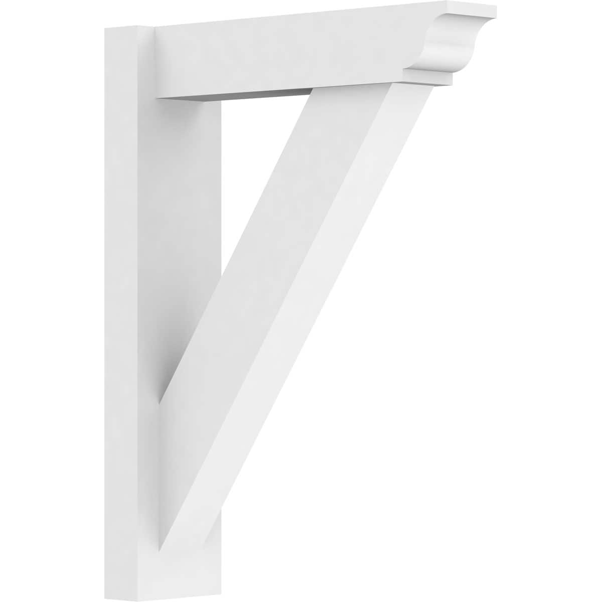 Ekena Millwork OUTP05X18X24TRA01 5-in W x 18-in D x 24-in H Traditional Architectural Grade PVC Outlooker with Traditional Ends