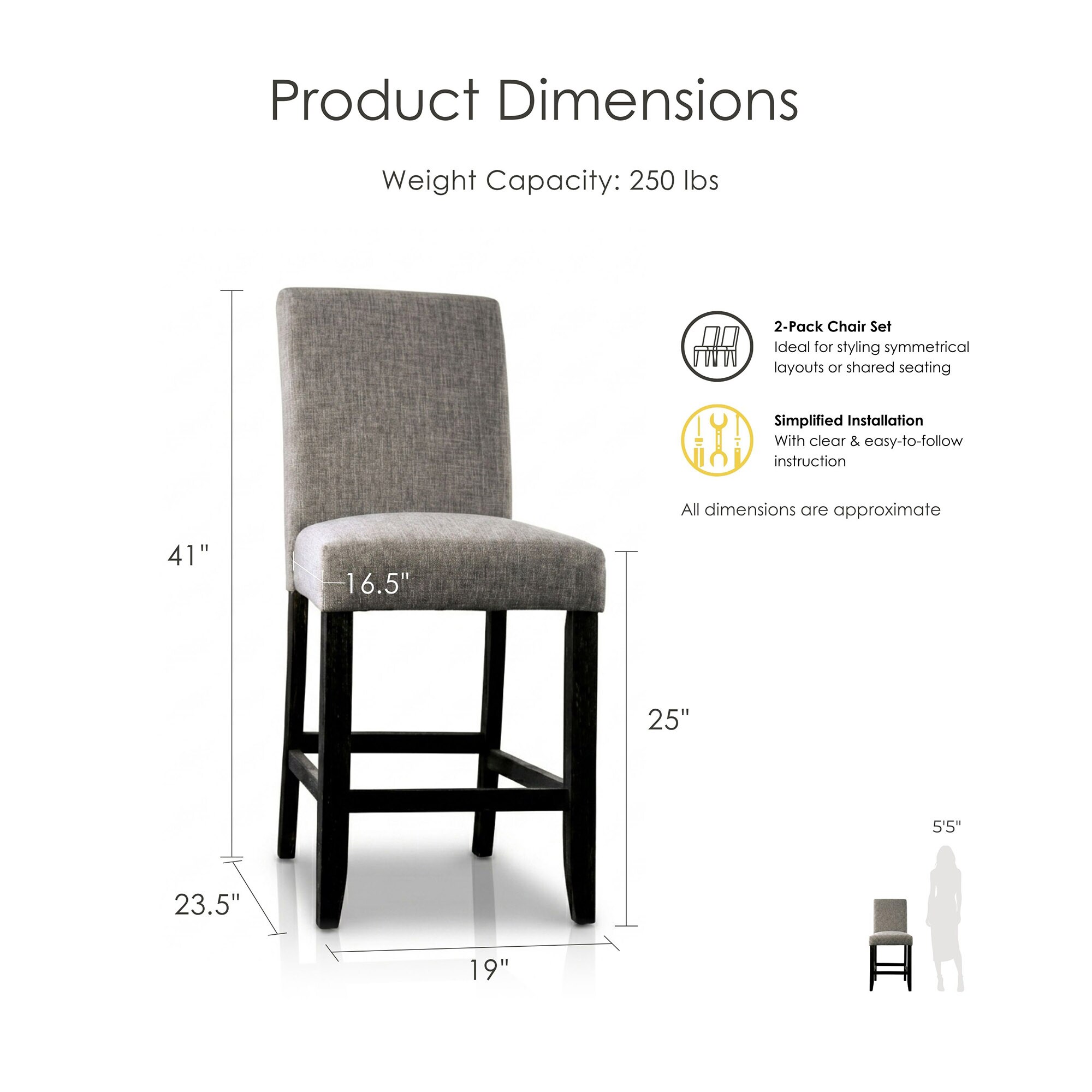 Furniture of America IDF-3736LG-PT-5PC Dining-Sets - View #3
