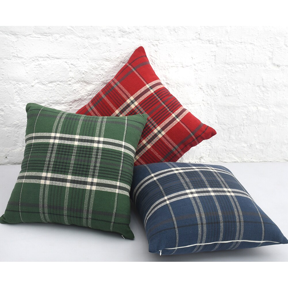 Green plaid 2025 throw pillows