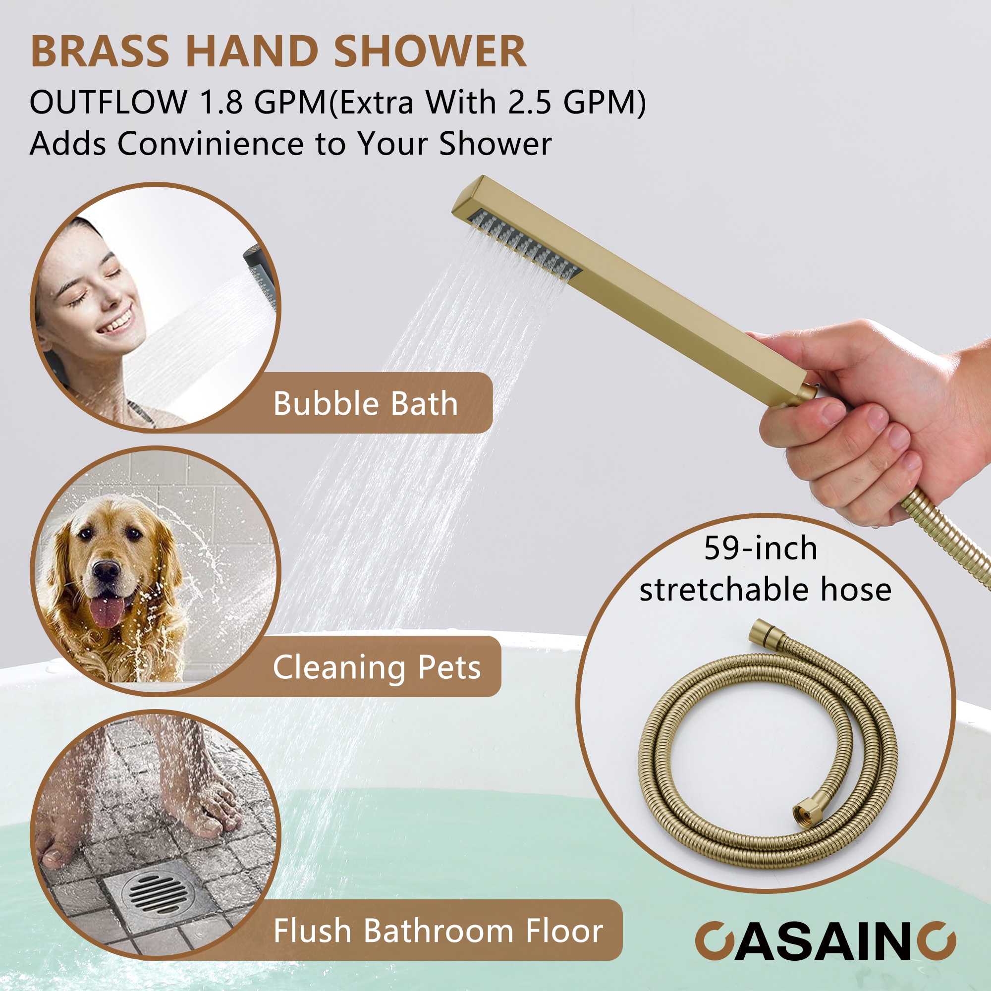 CASAINC MCS97-MB Roman-Tub-Faucets - View #8