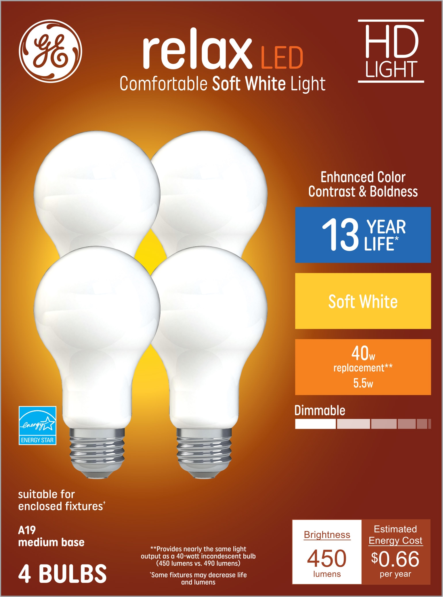 GY6.35 LED Light Bulb - 5W - 450 Lumens - Dimmable