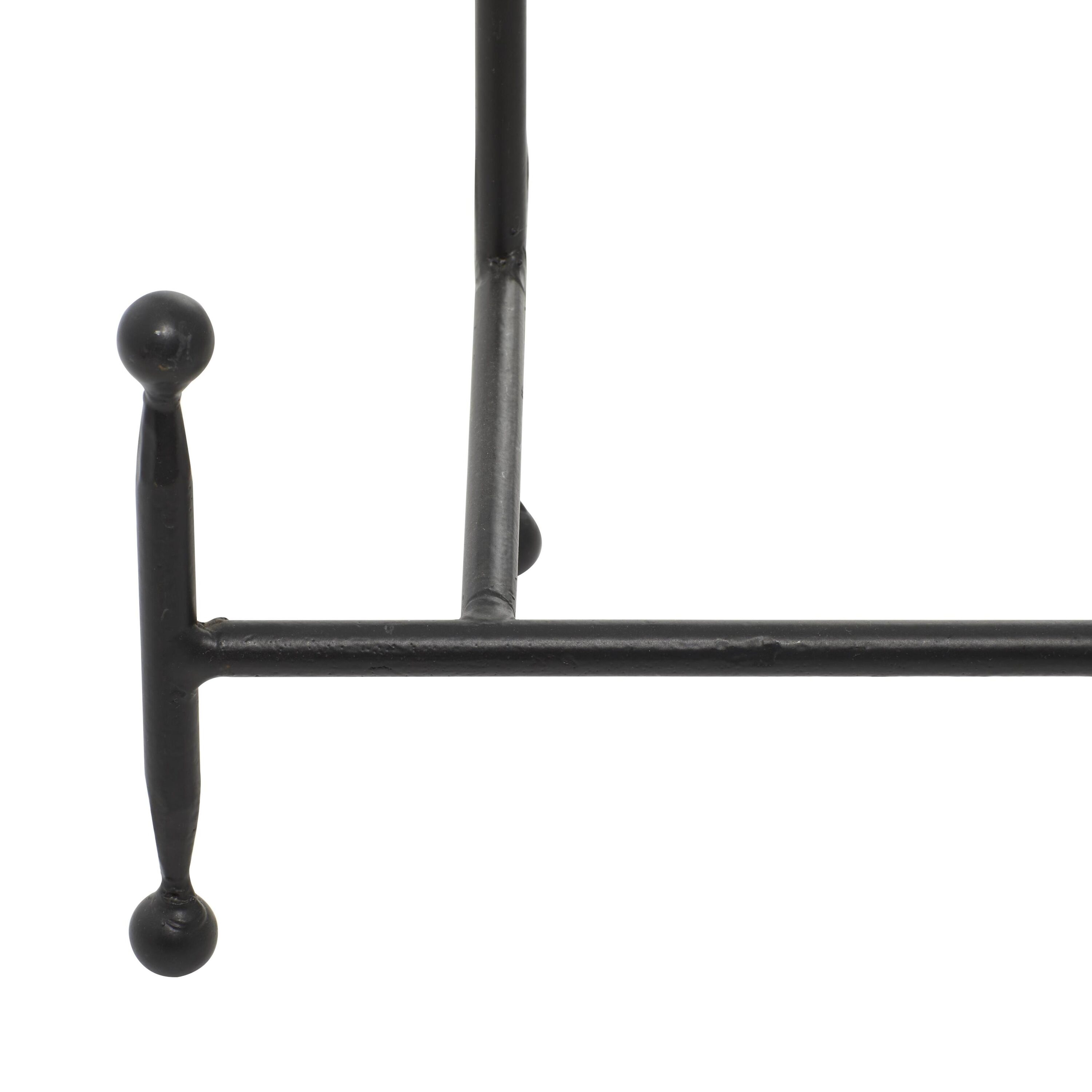 Black Iron Ball-Tip Easel Set for Art Display