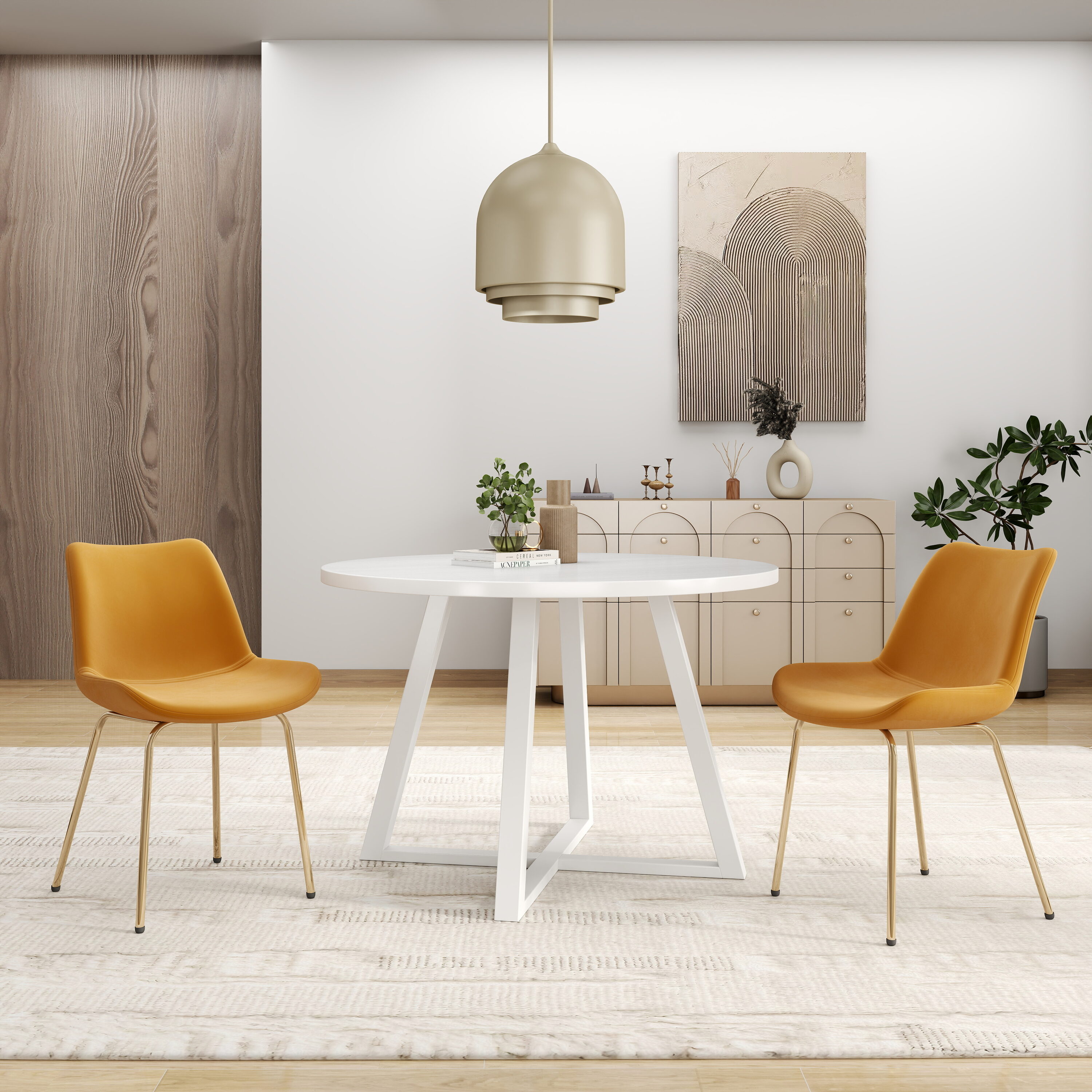Roundhill Furniture T165WH-C111GL Dining-Sets - View #2