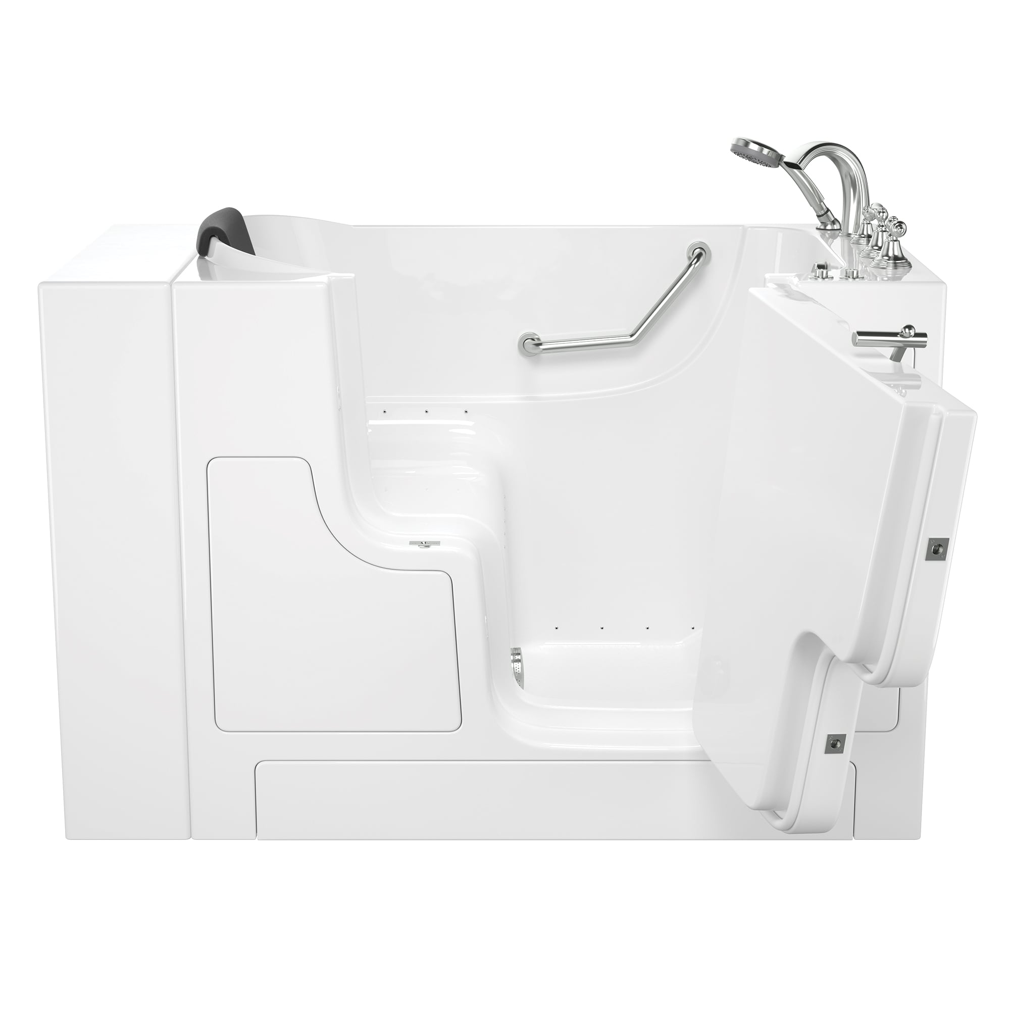 American Standard 3052OD.109.ARW-PC 30-in x 52-in White Gel-coated fiberglass Rectangular Freestanding Air bath with Drain ( Right Drain )