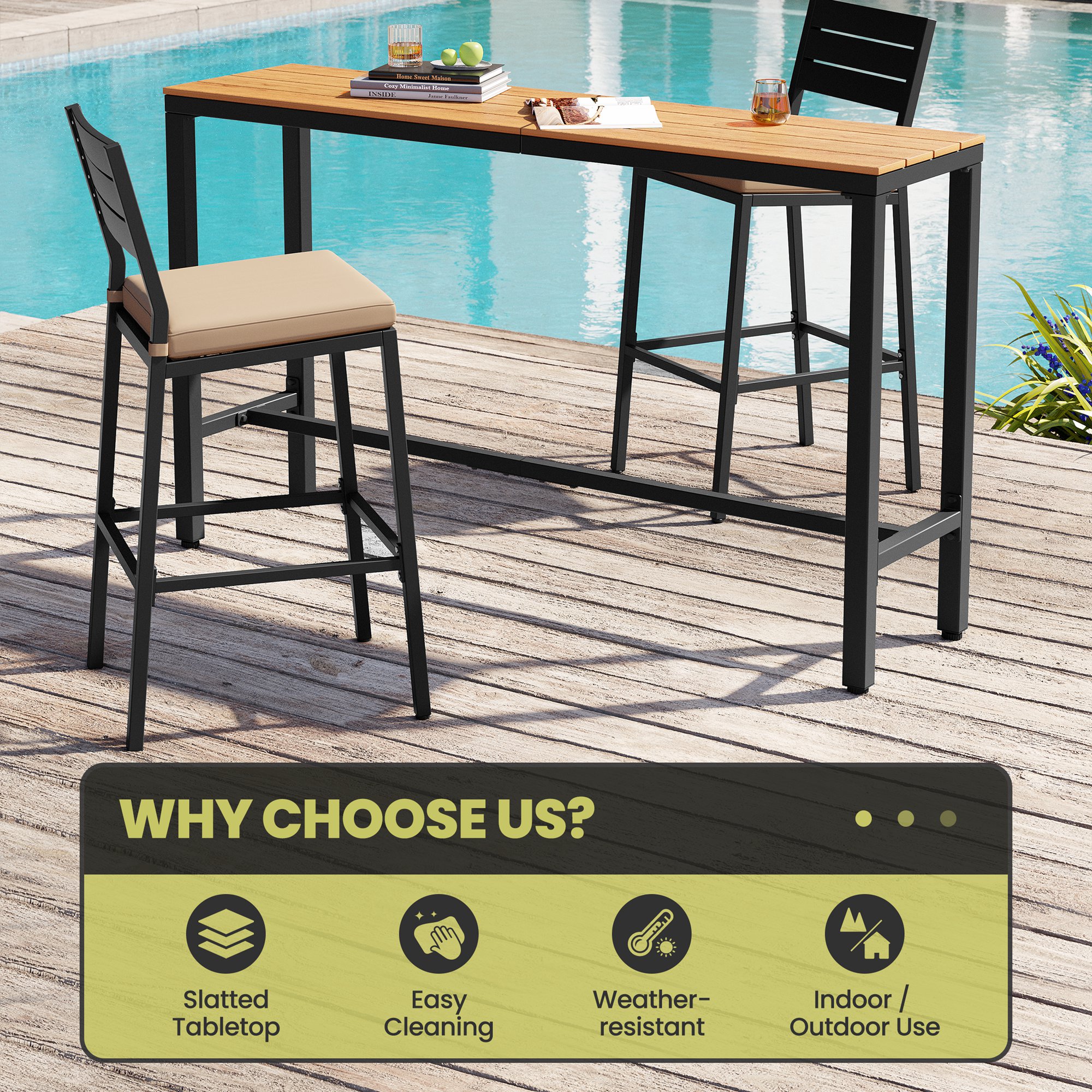 Crestlive Products CL-TB034BRN160 Patio-Tables - View #4