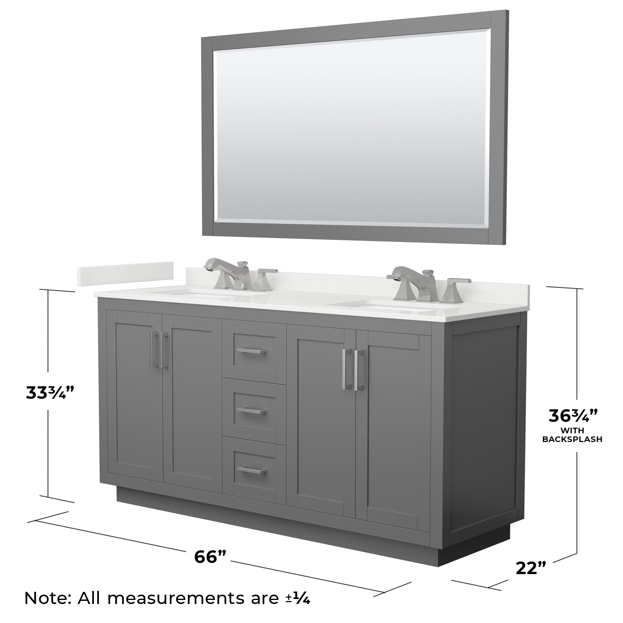 Wyndham Collection WCF292966DKGWQUS3M58 Bath-Vanity-Combo - View #6