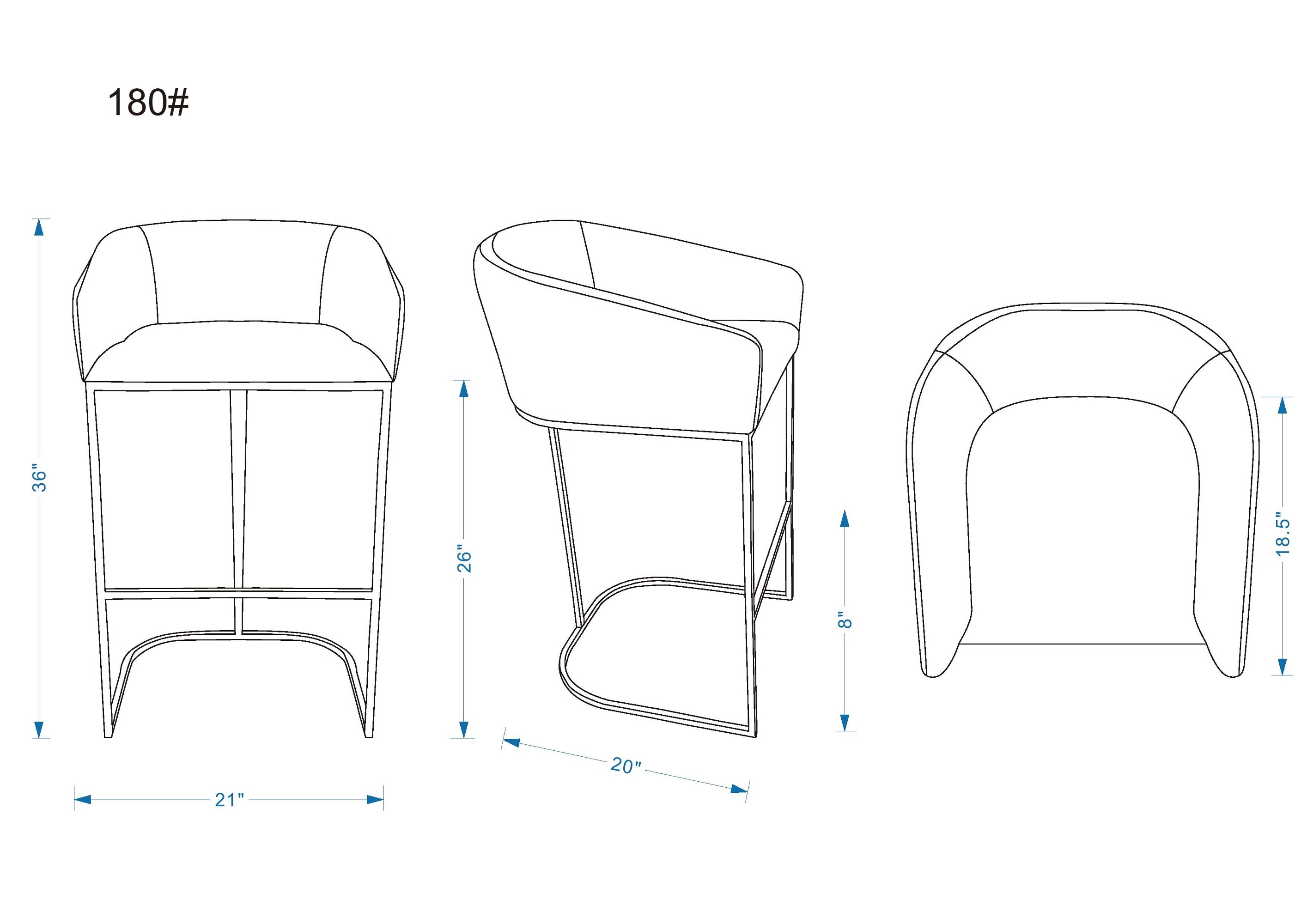 Manhattan Comfort 2-CS009-GY stools - View #3