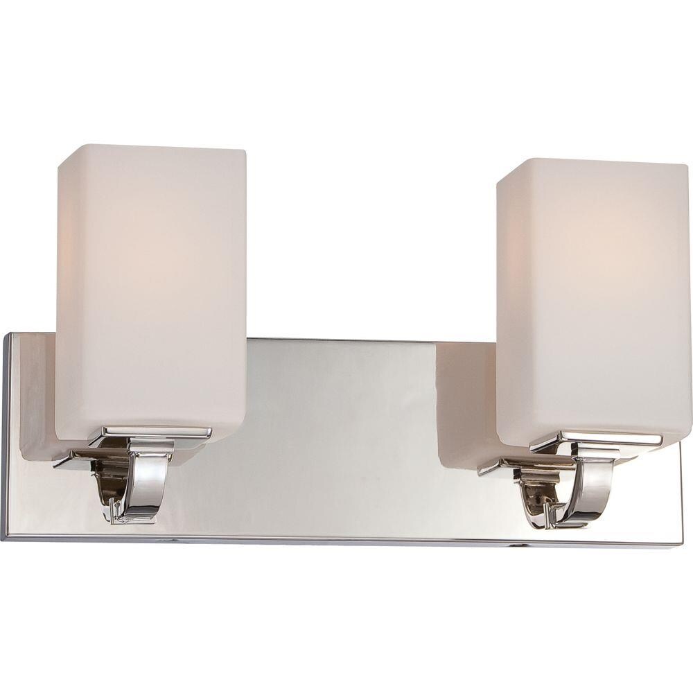  LW-SC532384 15.5-in 2-Light Polished Nickel Transitional Vanity Light