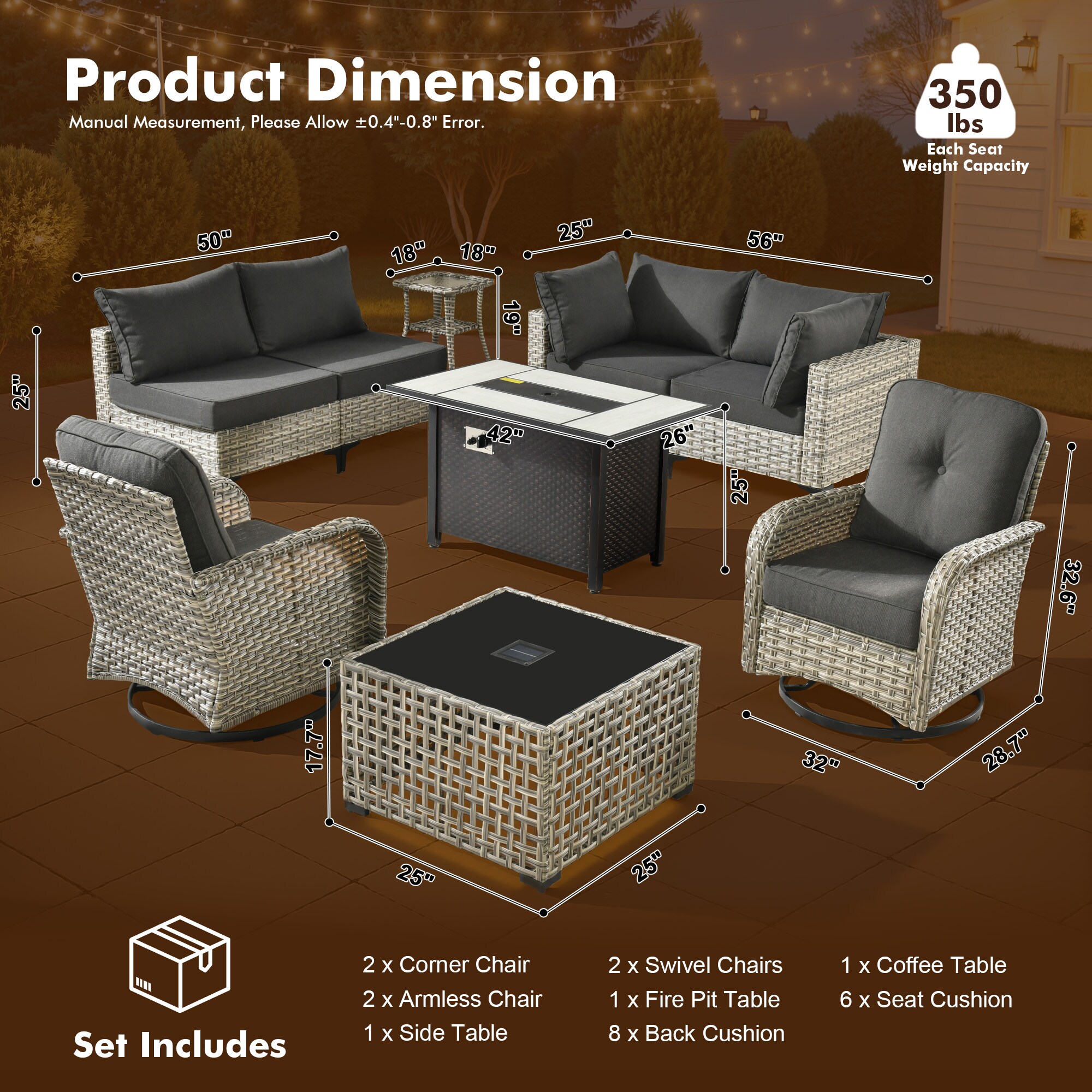 weaxty CFP03DSCRRSYZVNC109 Patio-Sofas-Daybeds - View #8