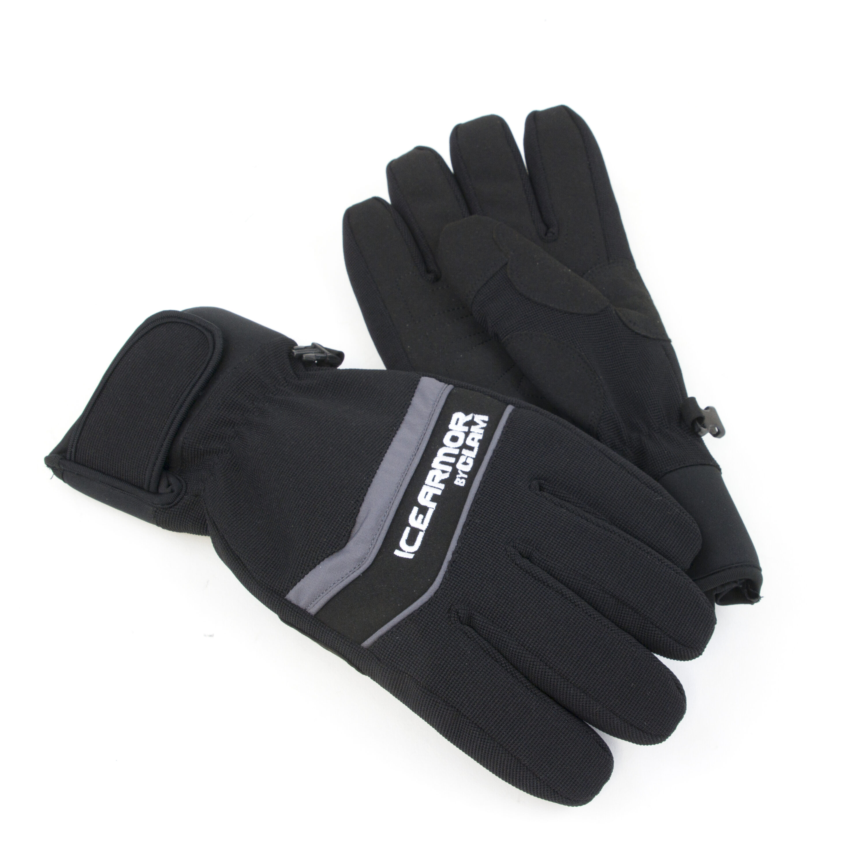 Clam Outdoors Edge Men's Ice Fishing Gloves - Black, Adult Medium