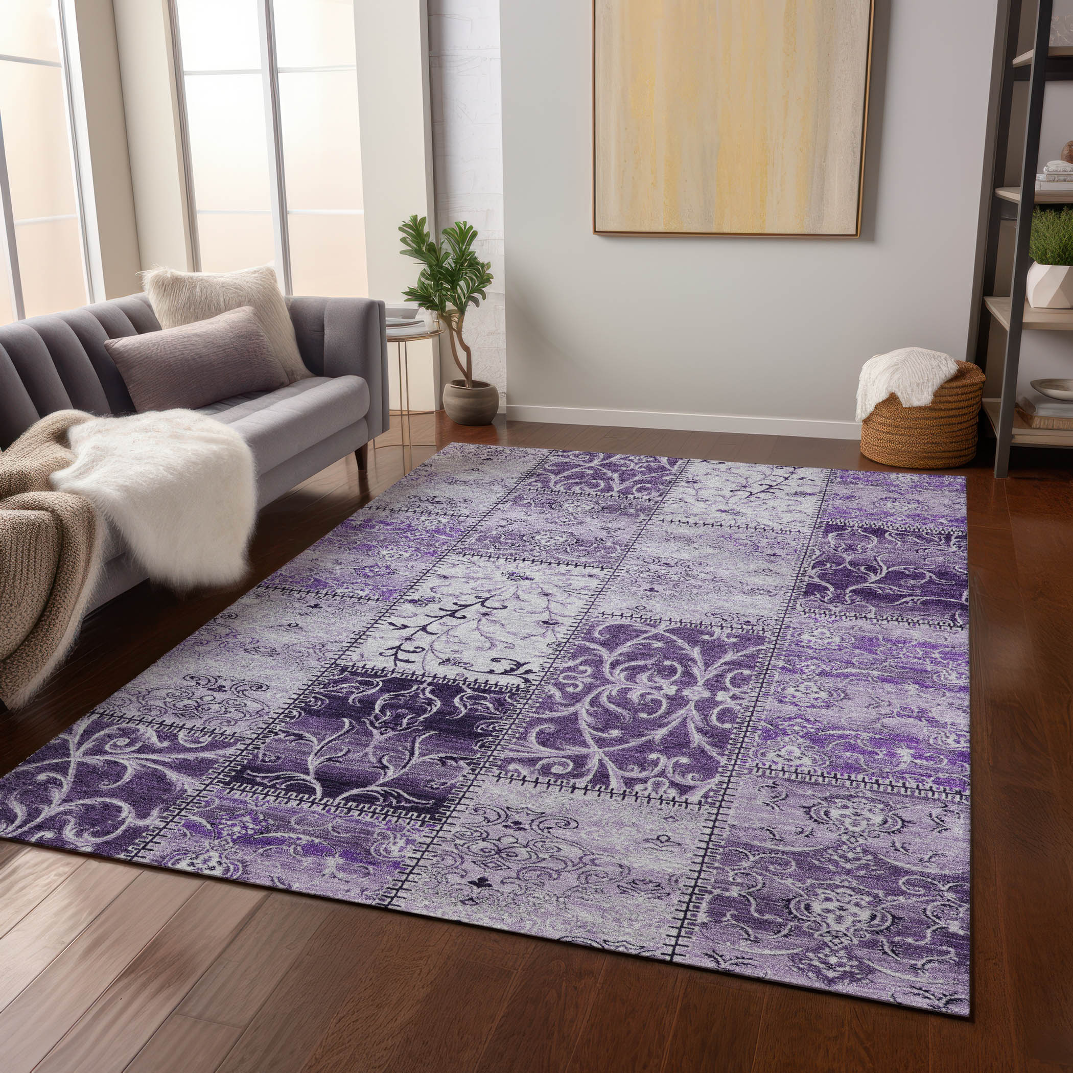 Addison Rugs Chantille 10 X 14 (ft) Purple Indoor/Outdoor Machine ...