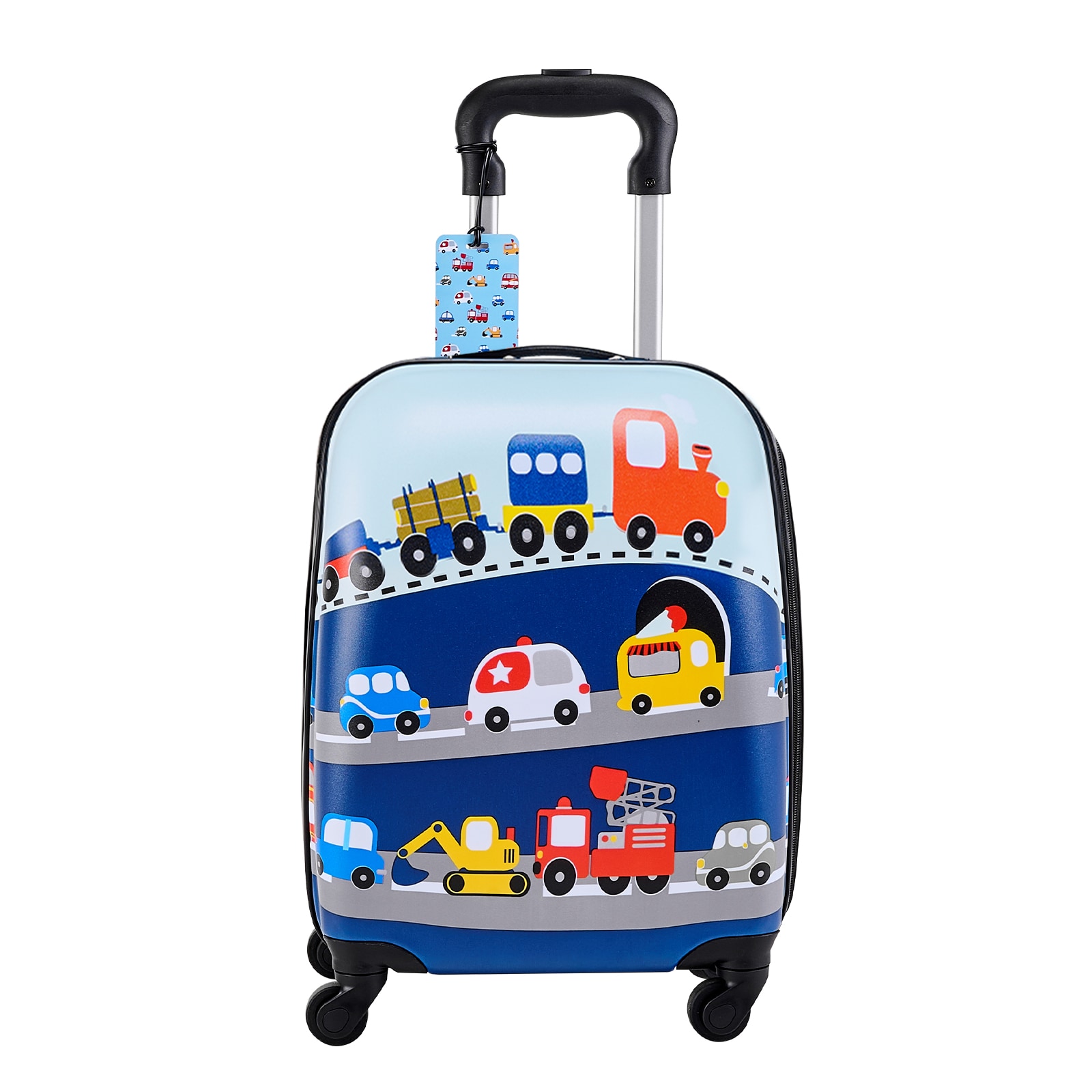 VEVOR - Kids Luggage Set 5 Piece 18 Inch Hardside Rolling Wheels Suitcase with Backpack and U-sha...