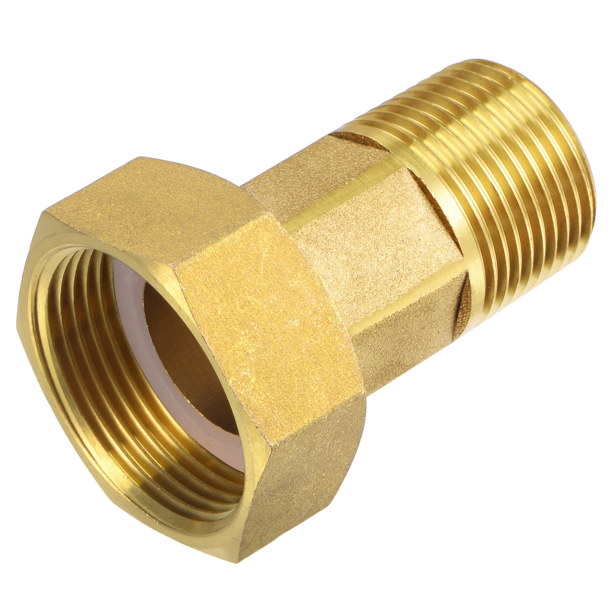 Female Thread Features Unique Bargains Brass Pipe Fitting Water Meter Coupling G1-1/4 Female x ...