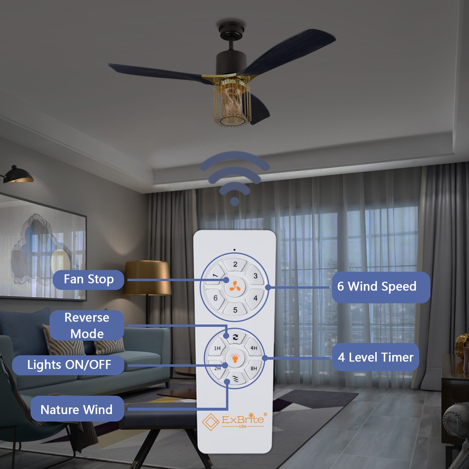 ExBrite LWYFZPFL5206B Ceiling-Fans - View #11