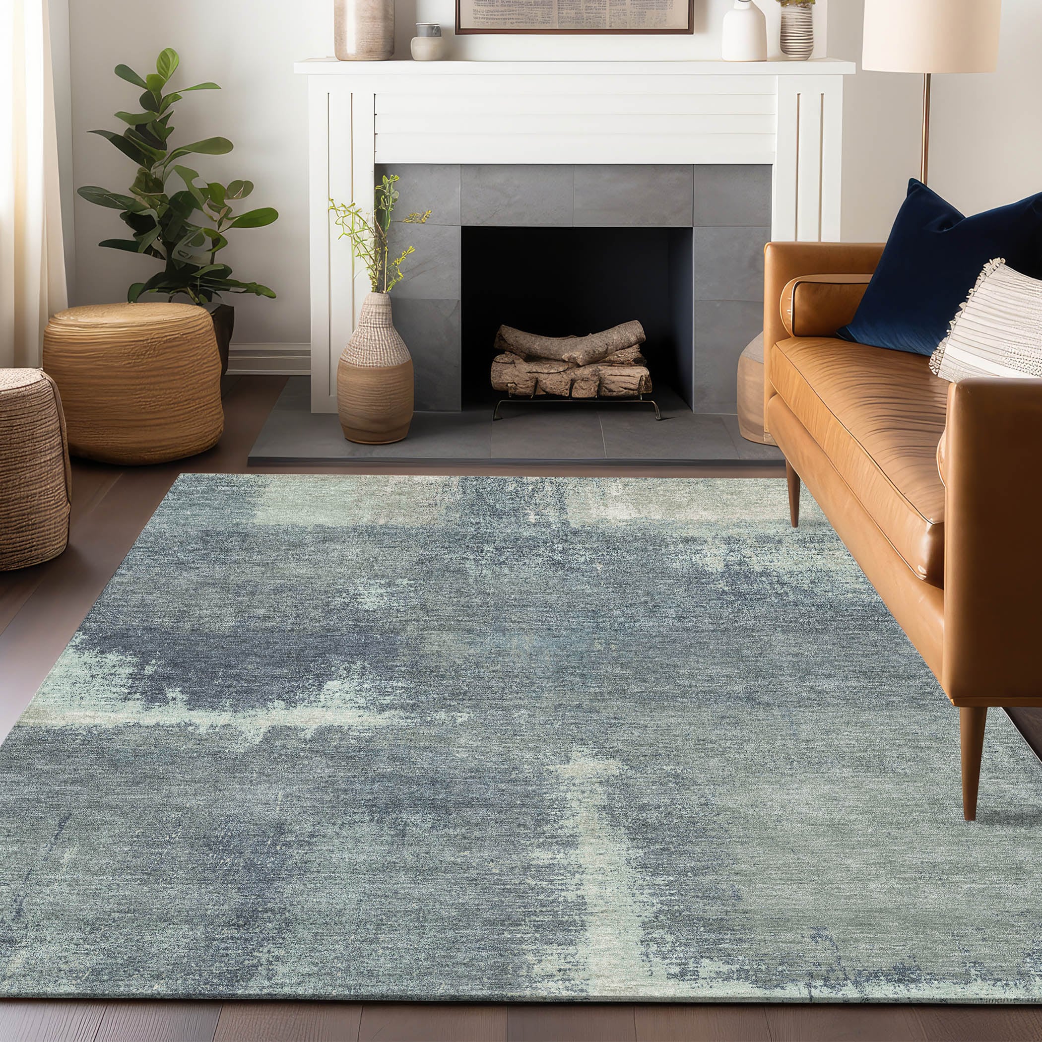 Addison Rugs ACN1358SA3X5 Chantille ACN1358SA 3 x 5 (ft) Polyester Sage Rectangular Indoor/Outdoor Geometric Machine washable Area rug