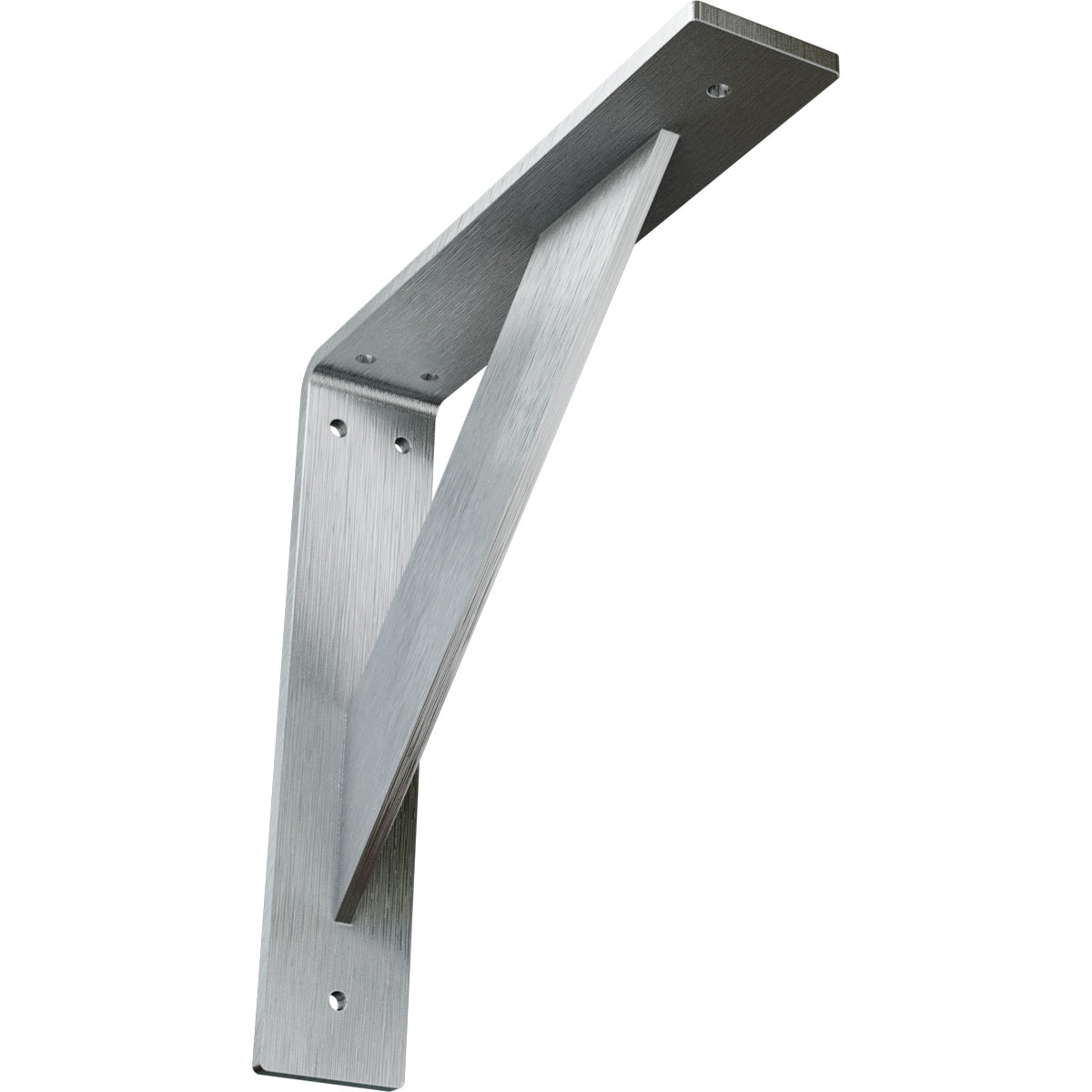 Ekena Millwork BKTM02X10X10TRCRS Traditional 10-in x 2-in x 10-in Plain steel Steel Countertop support bracket