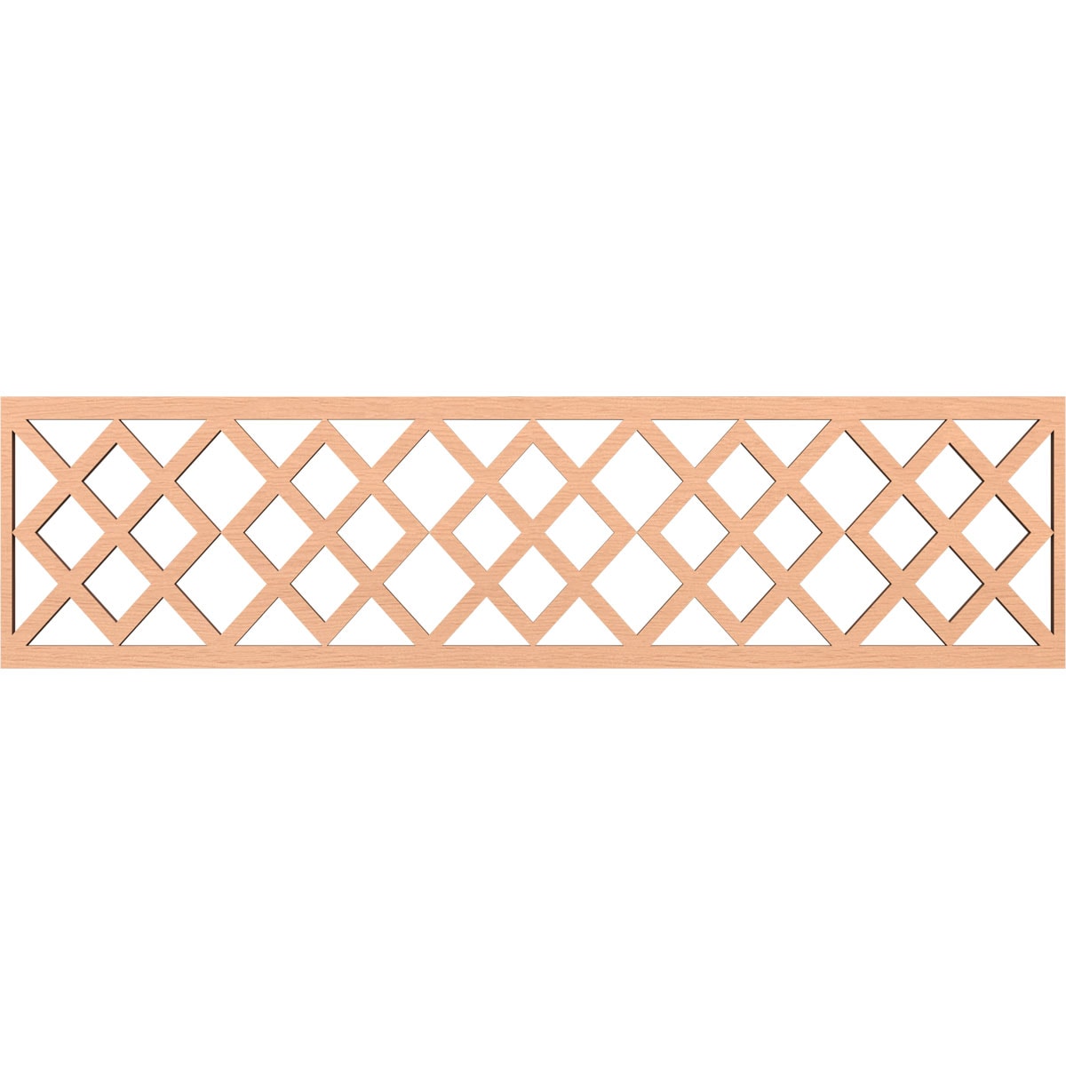 Ekena Millwork MLDB12X47HADAL Hadley Fretwork Flat Trim 12-in x 3.92-ft Alder Brown Unfinished 2155969 Pierced Wall Panel Moulding