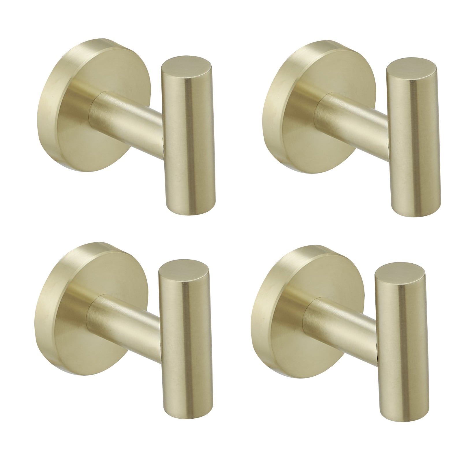 BWE A-91004-4-BG-1 Brushed Gold 4 -Hook Wall mount Towel Hook