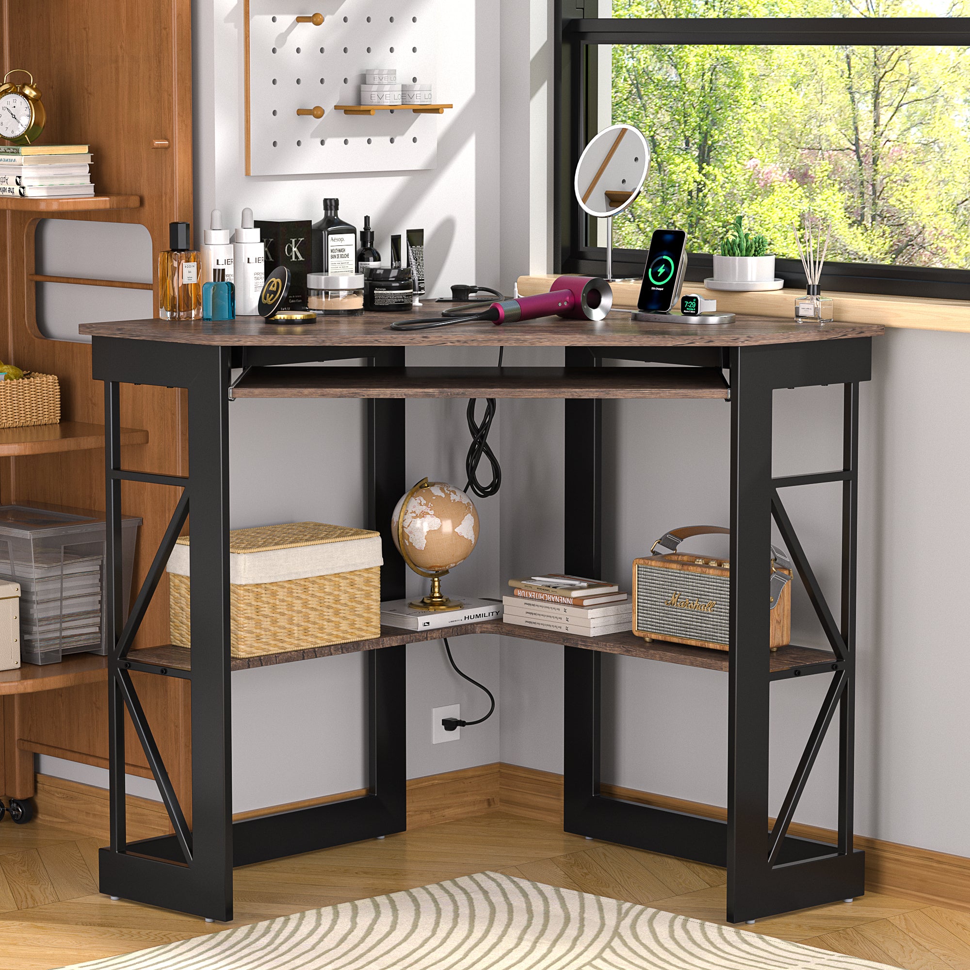 Vecelo LOE-XJM-CD03-BRN-UP desks - View #2