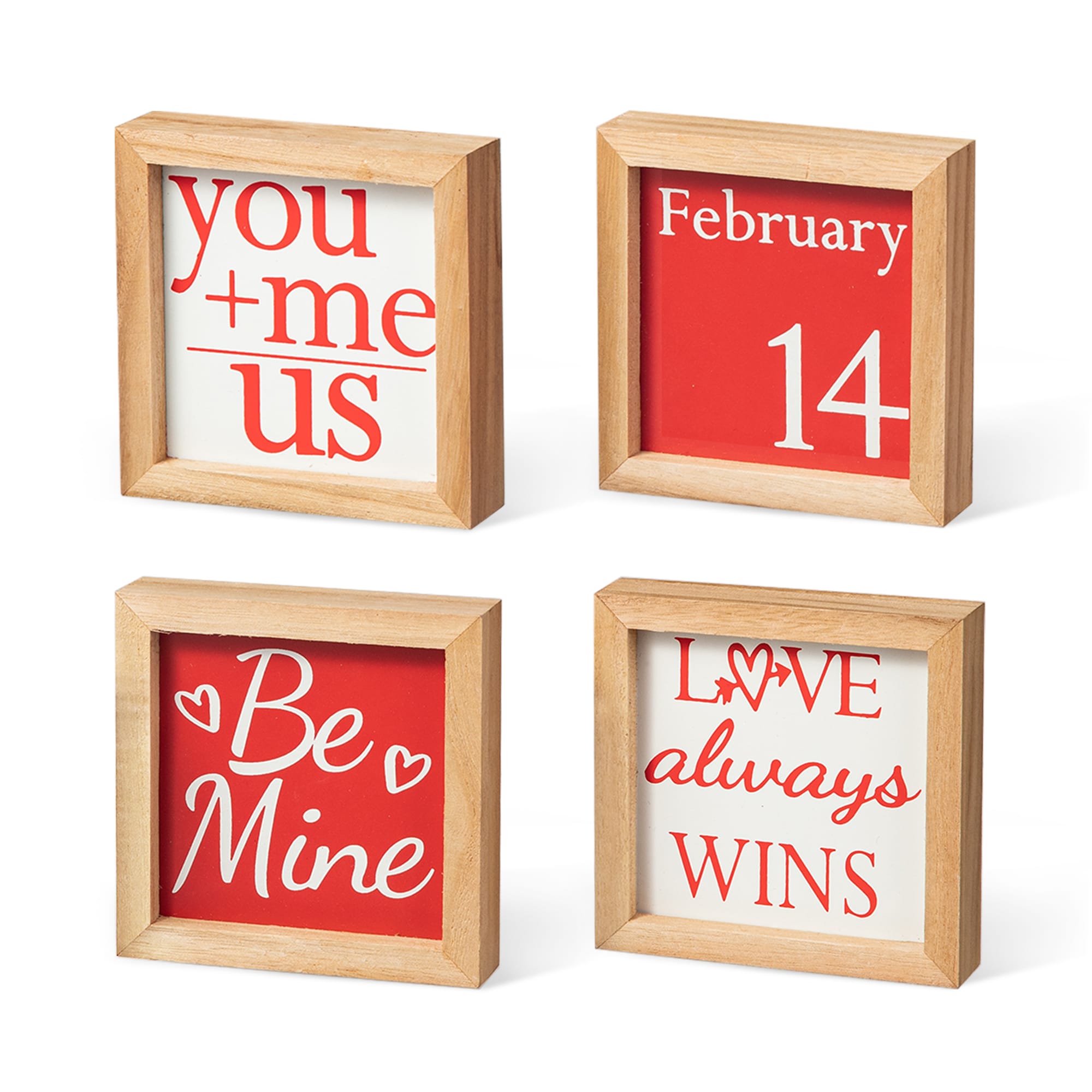 Glitzhome 2032100009 4-in H Valentine's Day Tabletop decoration